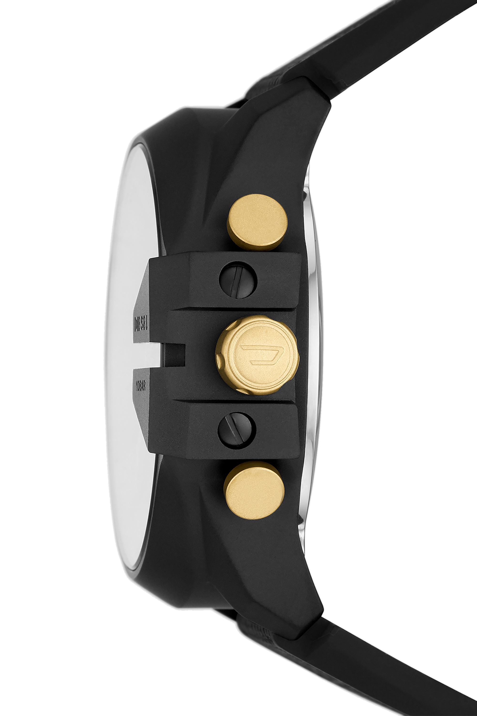 Diesel - DZ4552, Man Mega Chief analog-digital black nylon and silicone watch in Black - Image 3