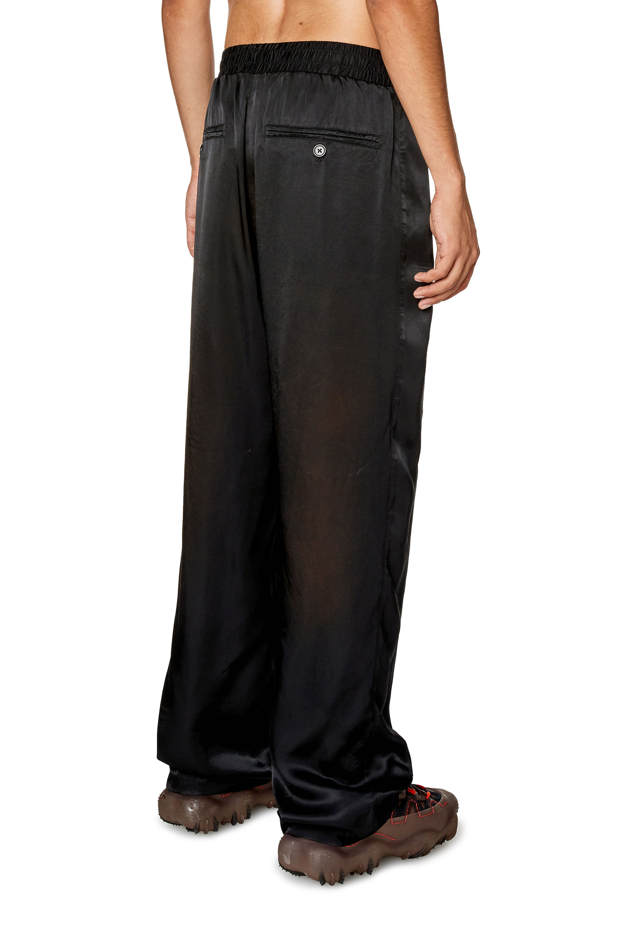 Diesel - P-SMASH, Man Pants in solarised satin in Black - Image 2