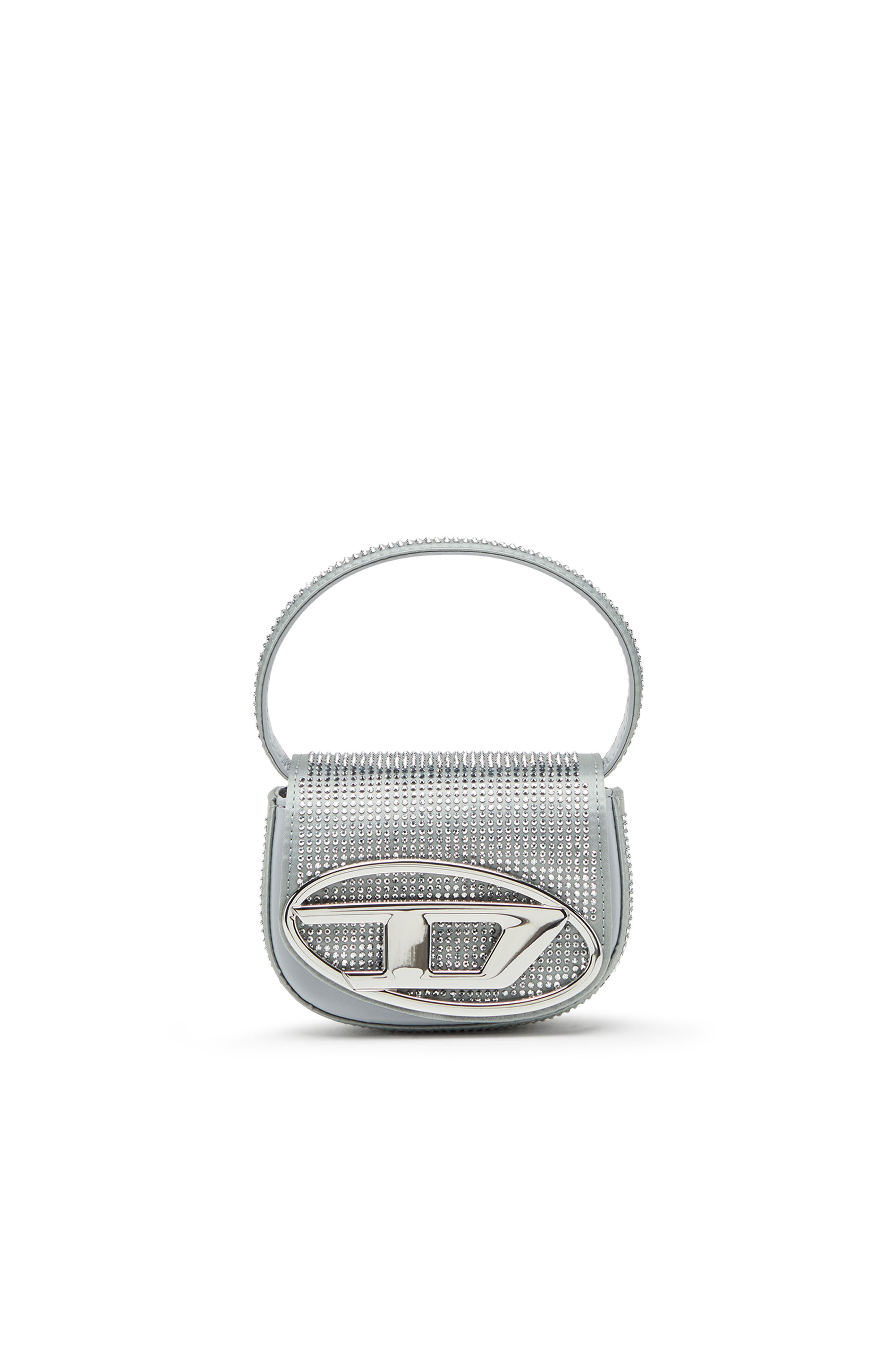 Diesel - 1DR XS, Woman 1DR XS Cross Bodybag - Iconic mini bag in crystal satin in Silver - Image 1