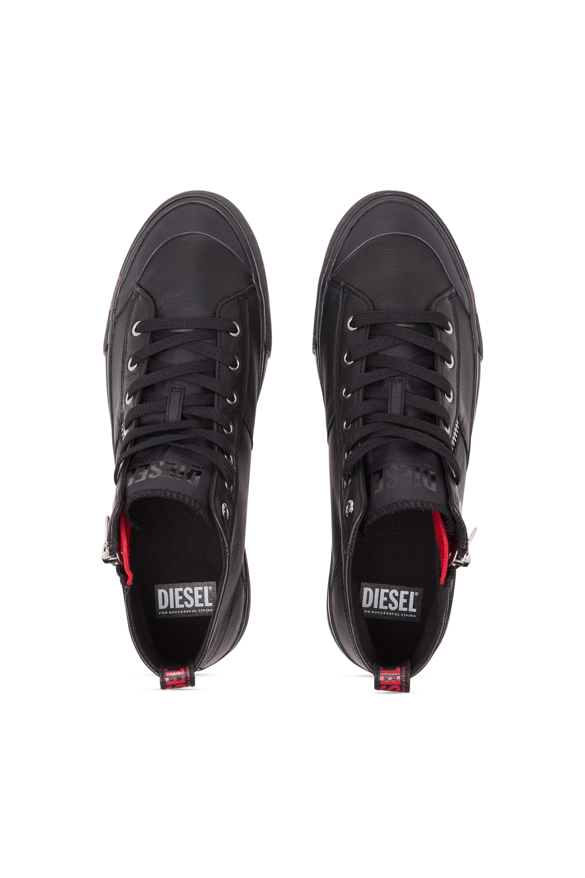 Diesel - S-ATHOS ZIP, Man S-Athos Zip-High-top sneakers in premium leather in Black - Image 5