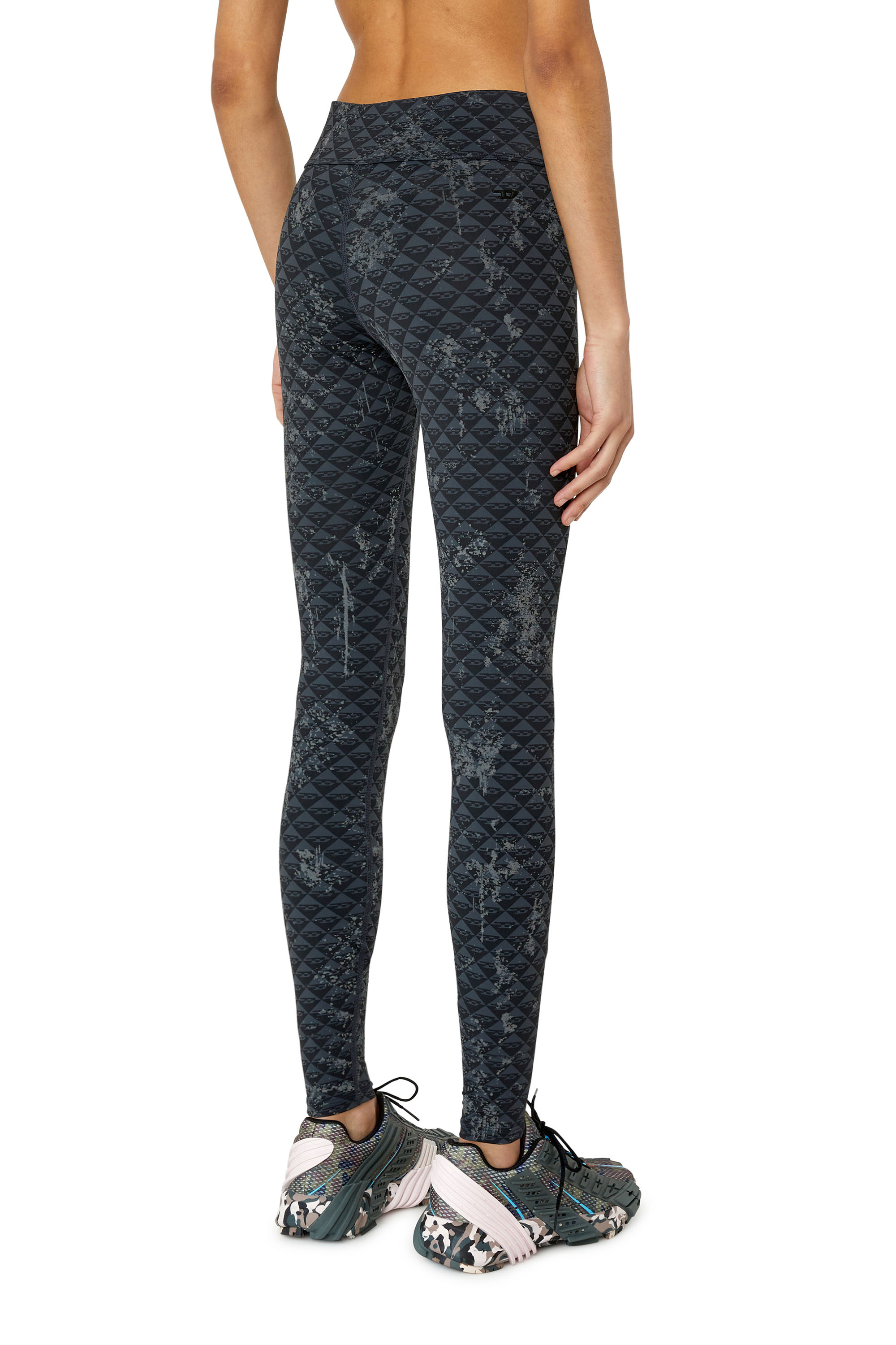 Diesel - AWSB-JONAS-WT41, Mujer Leggings con motivo monogram in Negro - Image 2