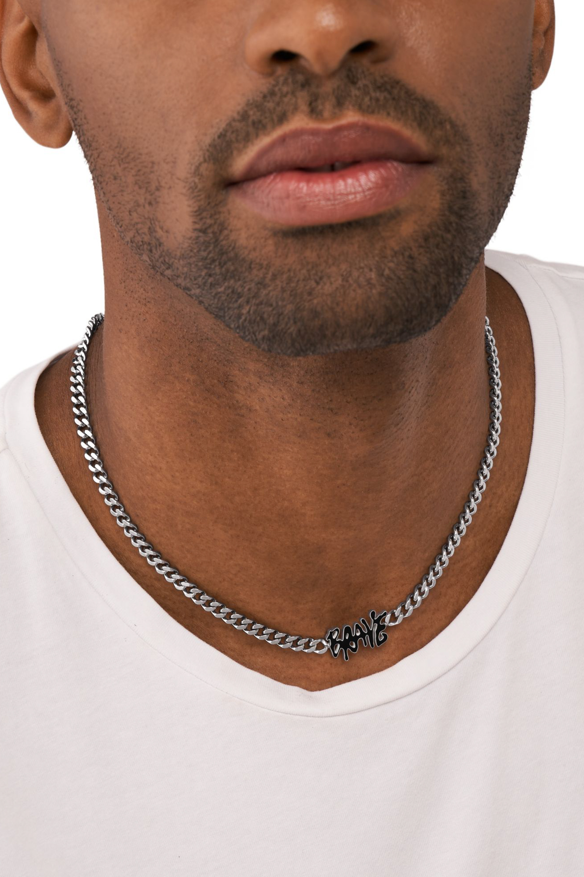 Diesel - DX1467, Unisex Stainless steel chain necklace in Silver - Image 3