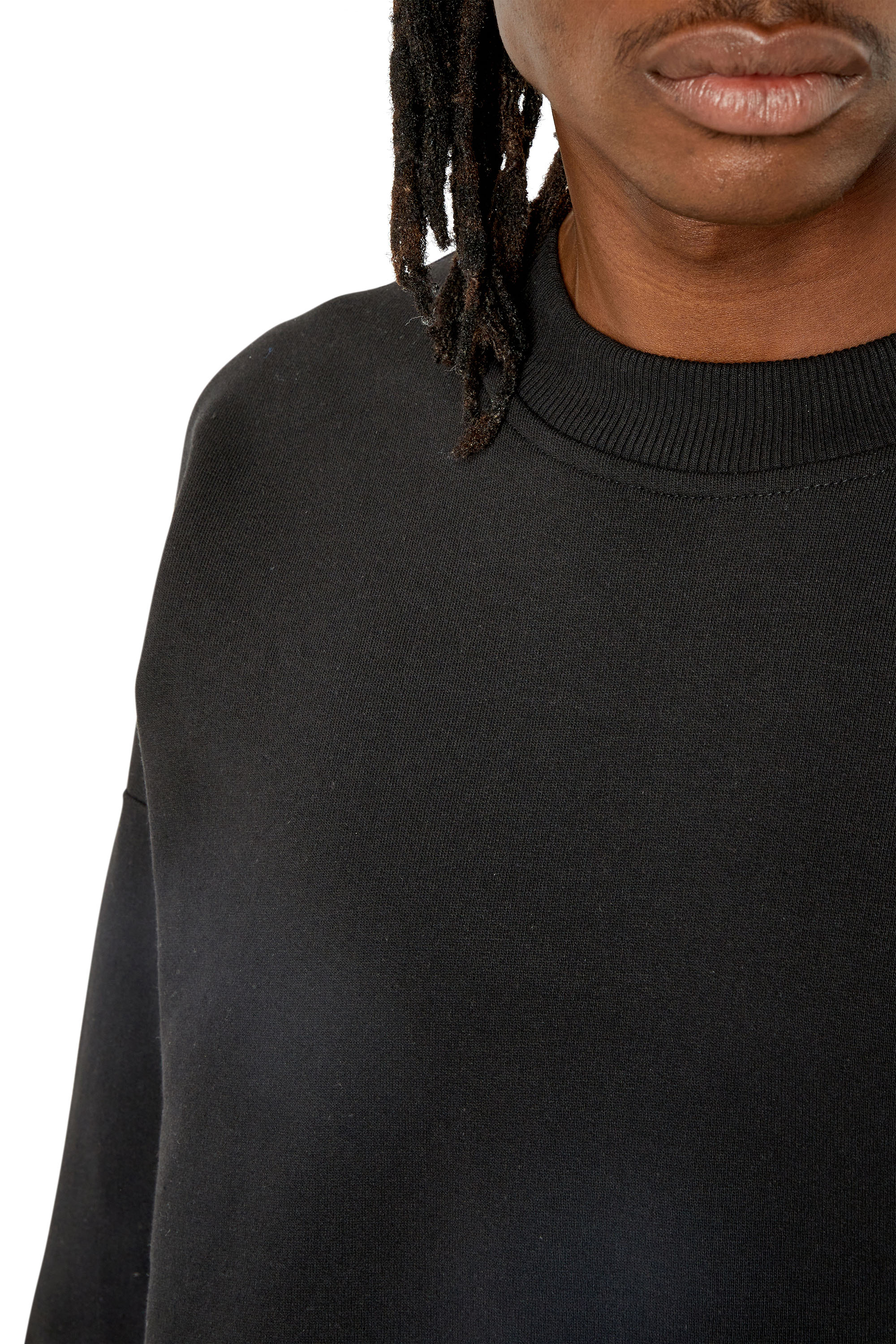 Diesel - S-ROB-MEGOVAL, Man Sweatshirt with back maxi D logo in Black - Image 4