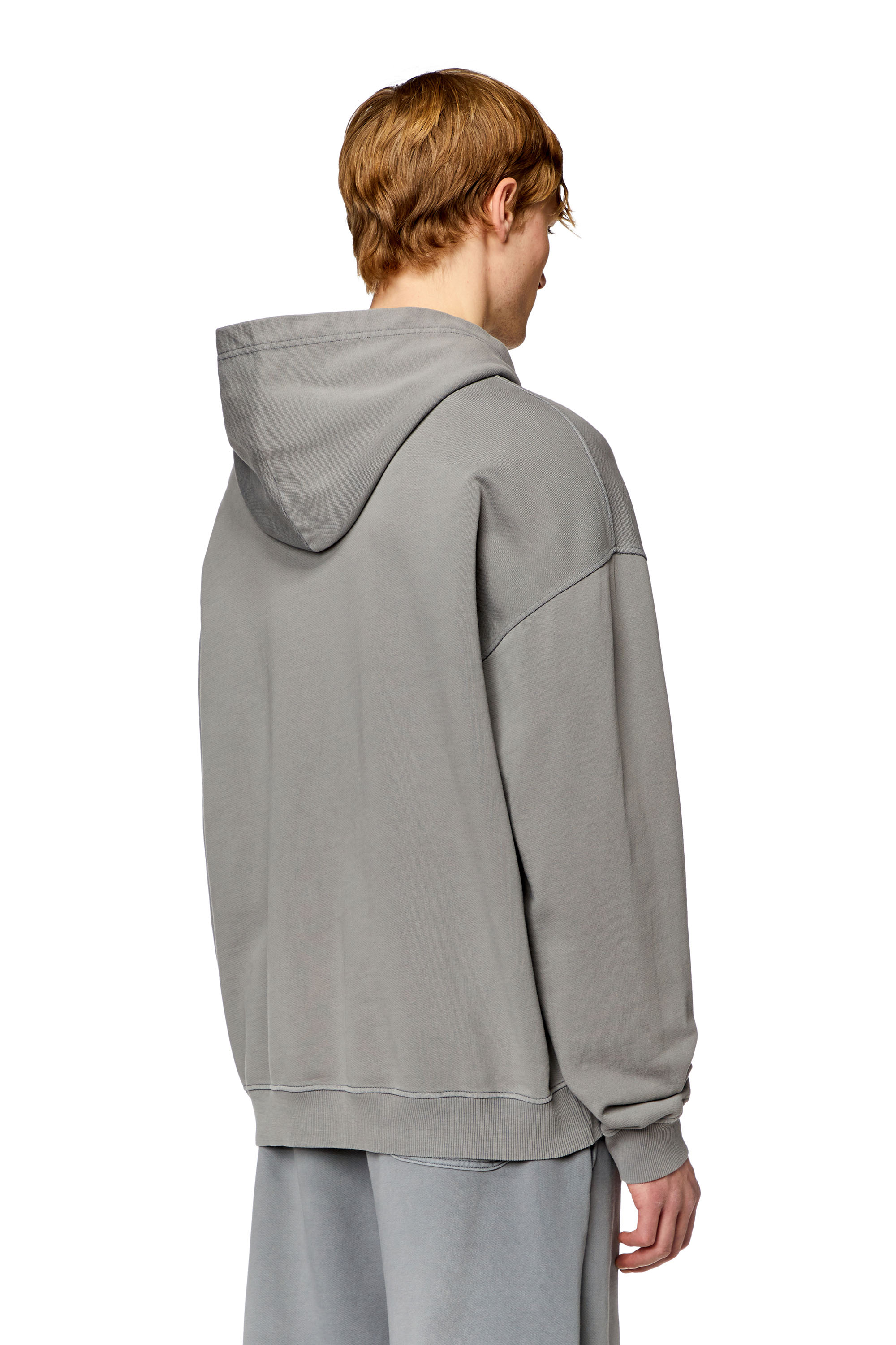 Diesel - S-BOXT-HOOD, Man College hoodie with LIES patches in Grey - Image 3