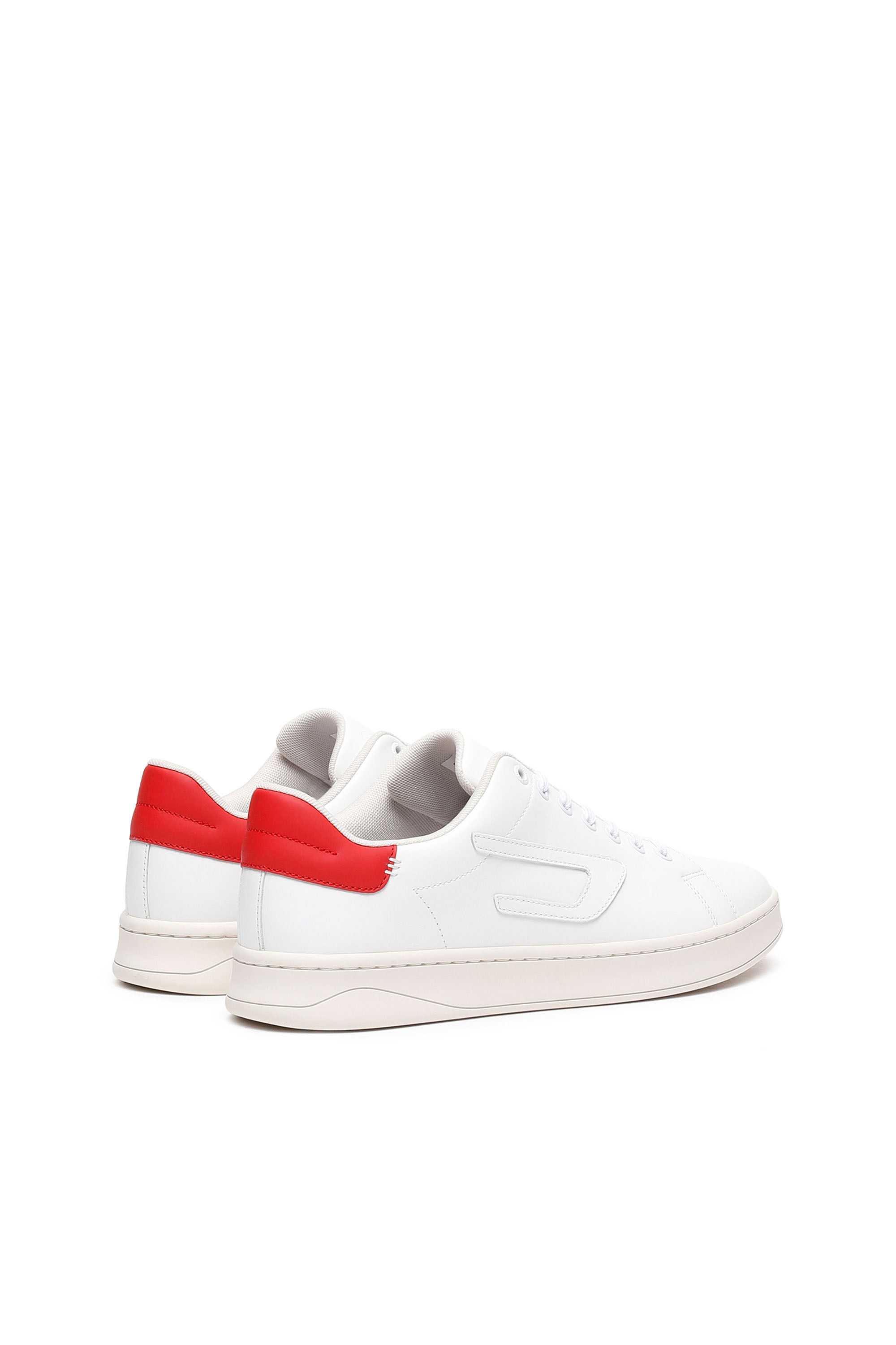 Diesel - S-ATHENE LOW, Man S-Athene Low-Low-top leather sneakers with D patch in Multicolor - Image 3