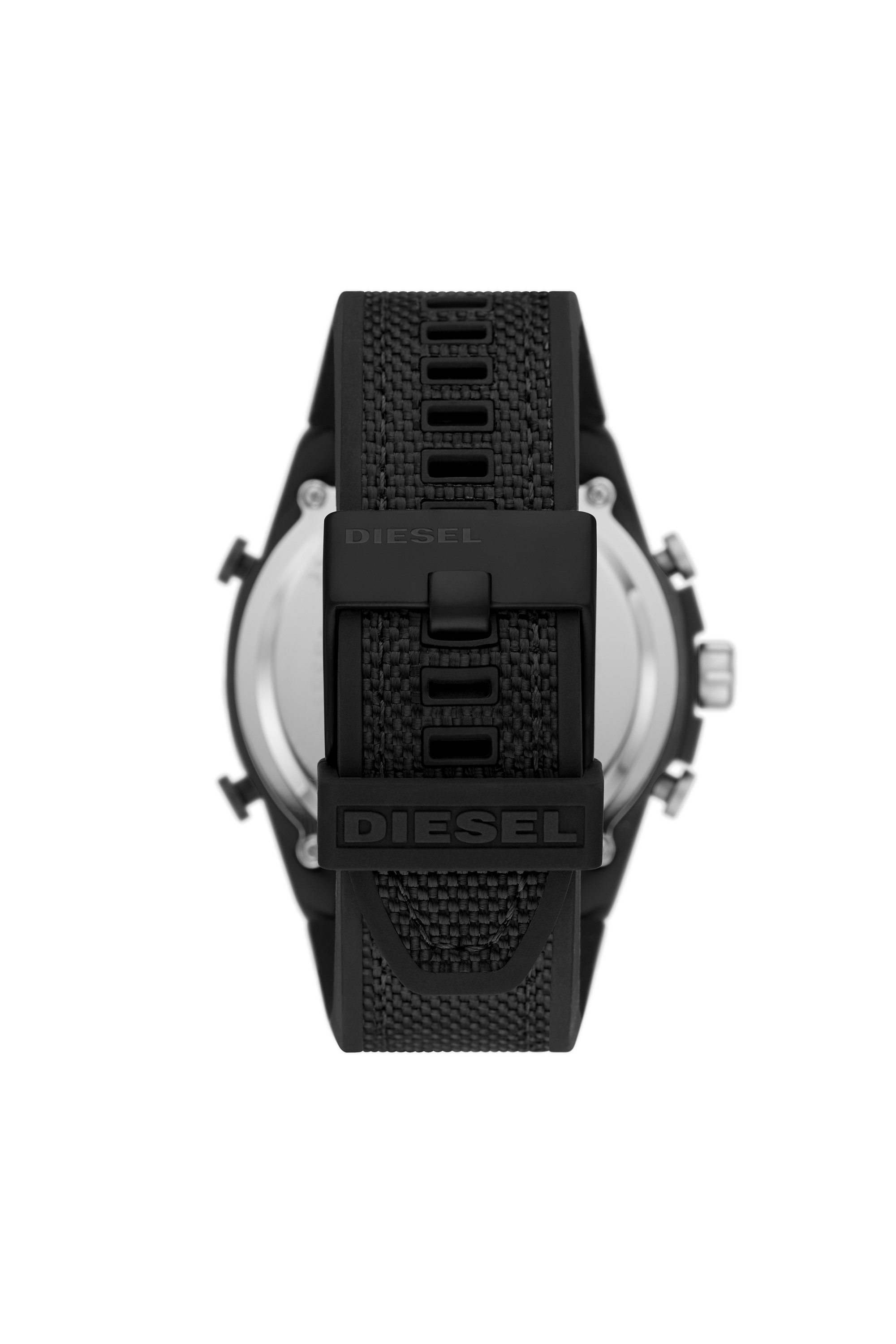 Diesel - DZ4552, Man Mega Chief analog-digital black nylon and silicone watch in Black - Image 2