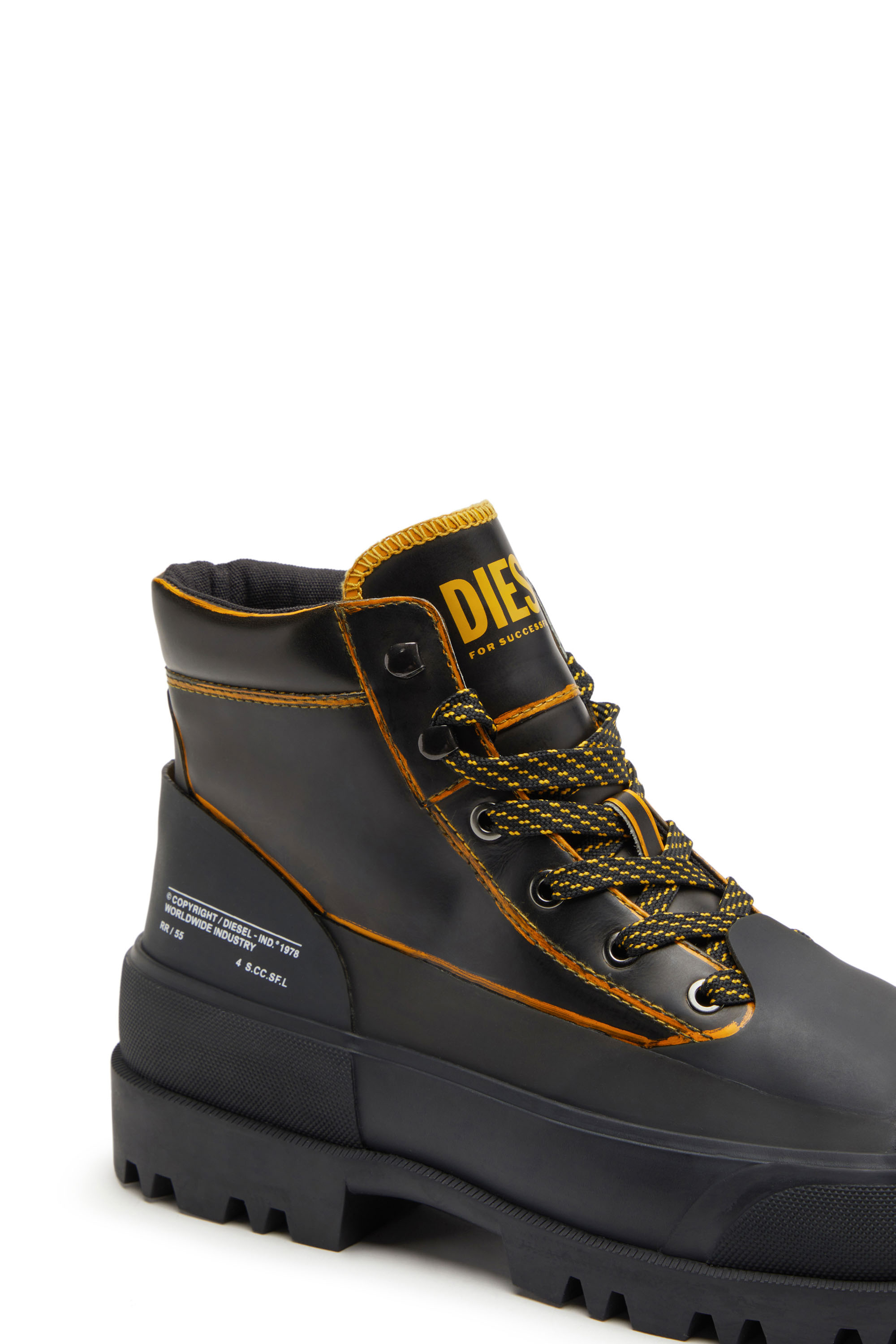 Diesel - D-HIKO BT X, Man D-Hiko BT X - Combat boot in leather and rubber in Multicolor - Image 6