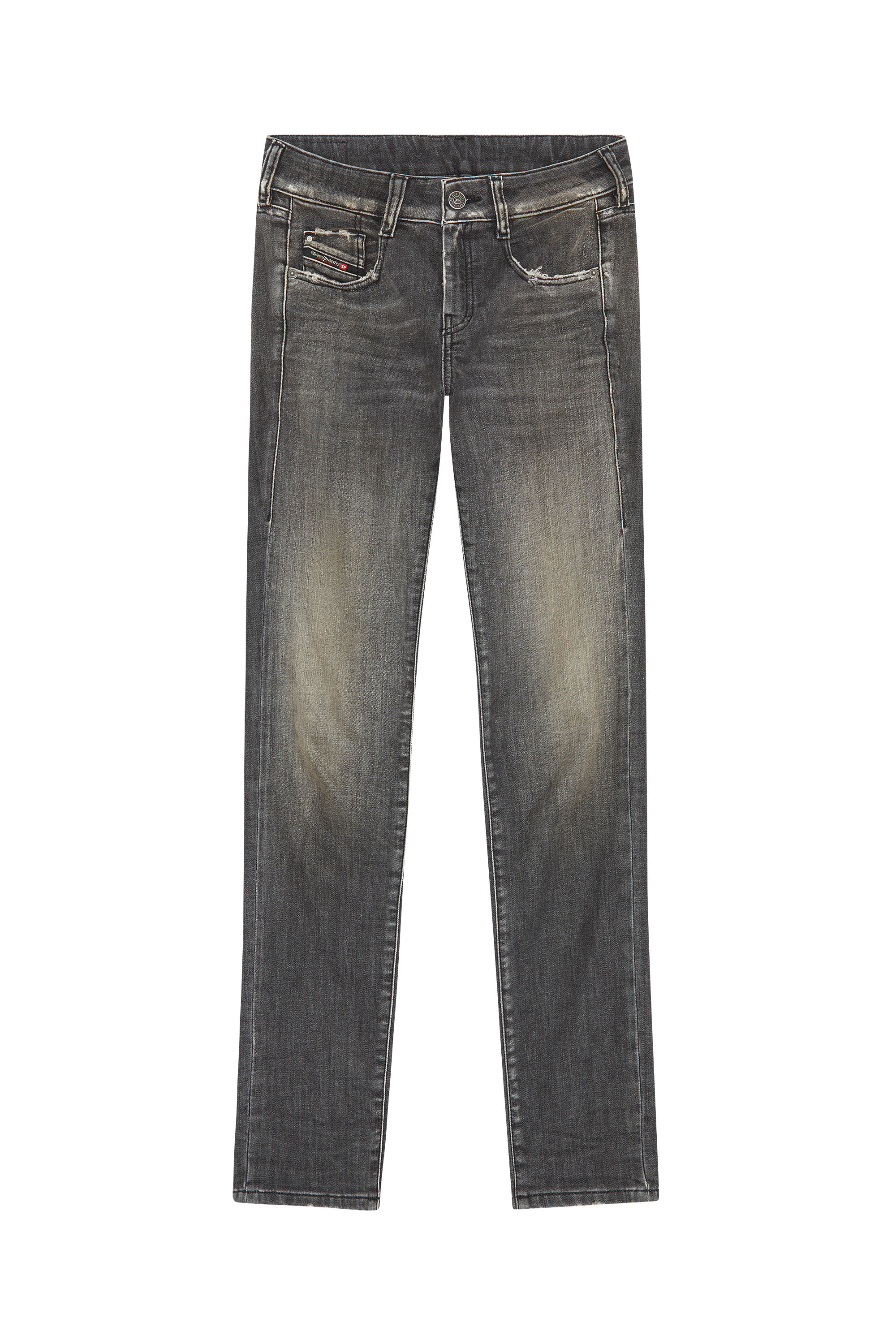 Diesel - Woman Slim D-Ollies JoggJeans® 09F01, Black/Dark grey - Image 5