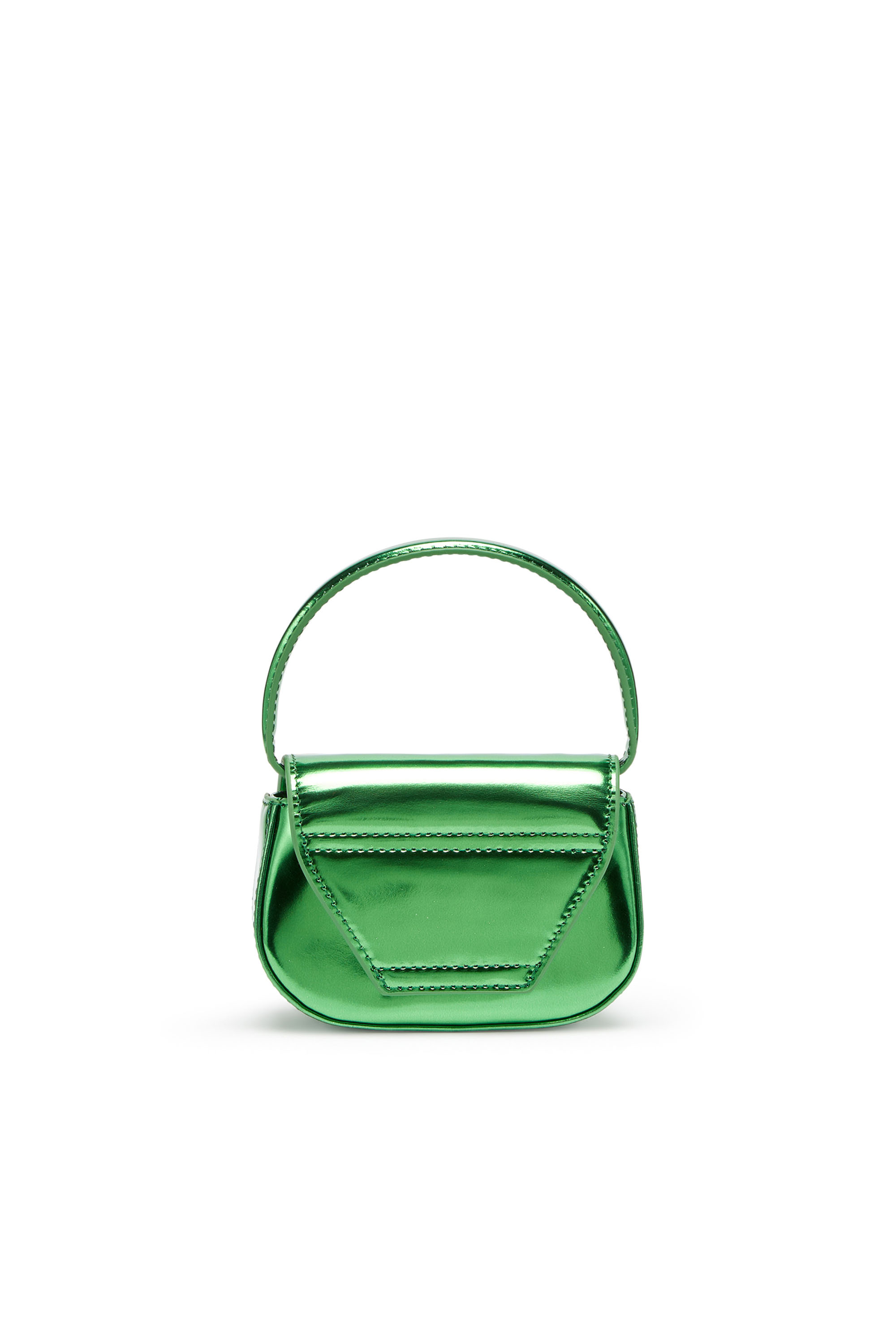 Diesel - 1DR-XS-S, Woman 1DR-XS-S-Iconic mini bag in mirrored leather in Green - Image 2