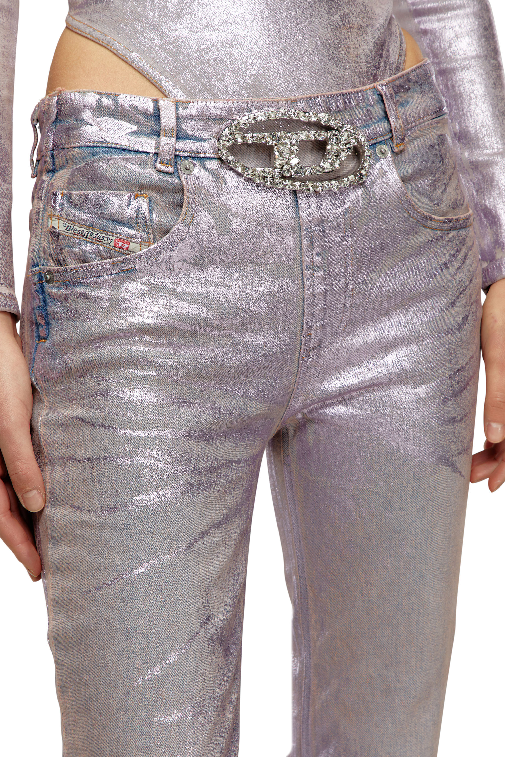 Diesel - Straight Jeans 1989 D-Mine 0PGAP, Mujer Straight Jeans - 1989 D-Mine in Rosa - Image 4