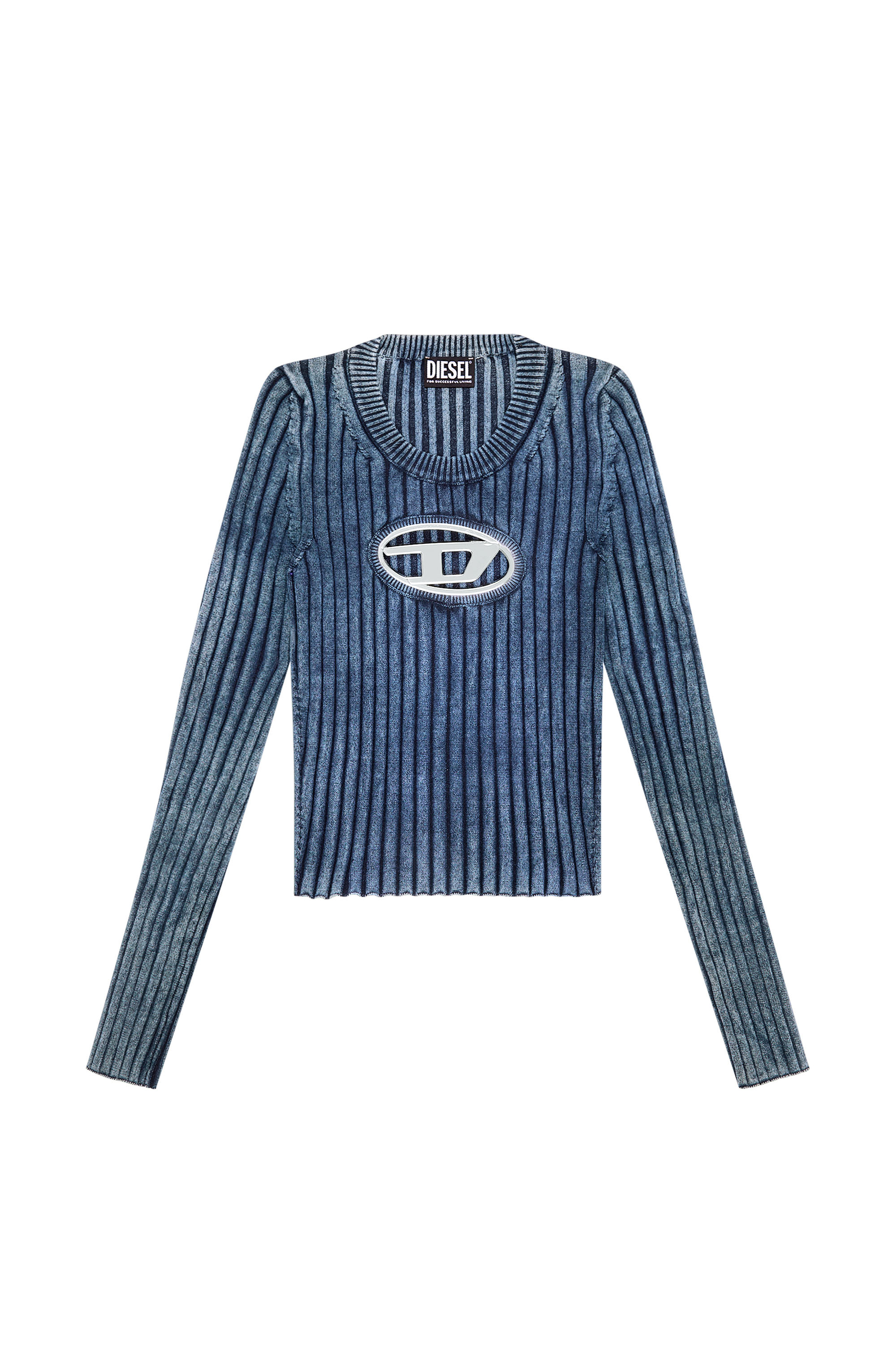 Diesel - M-ANCHOR, Woman Bouclé pullover in Blue - Image 4