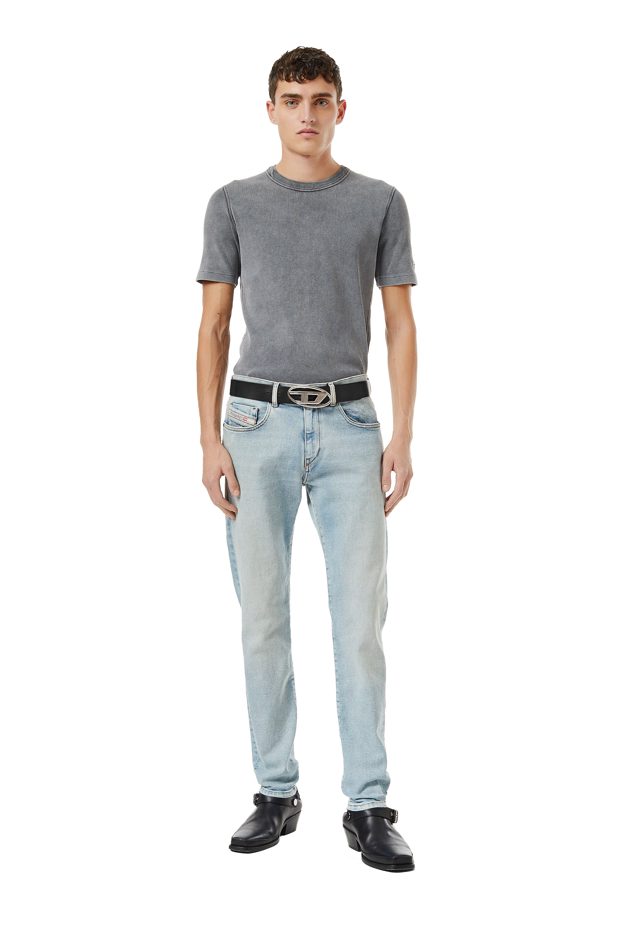 Diesel - Man Slim Jeans 2019 D-Strukt 09C08, Light Blue - Image 2