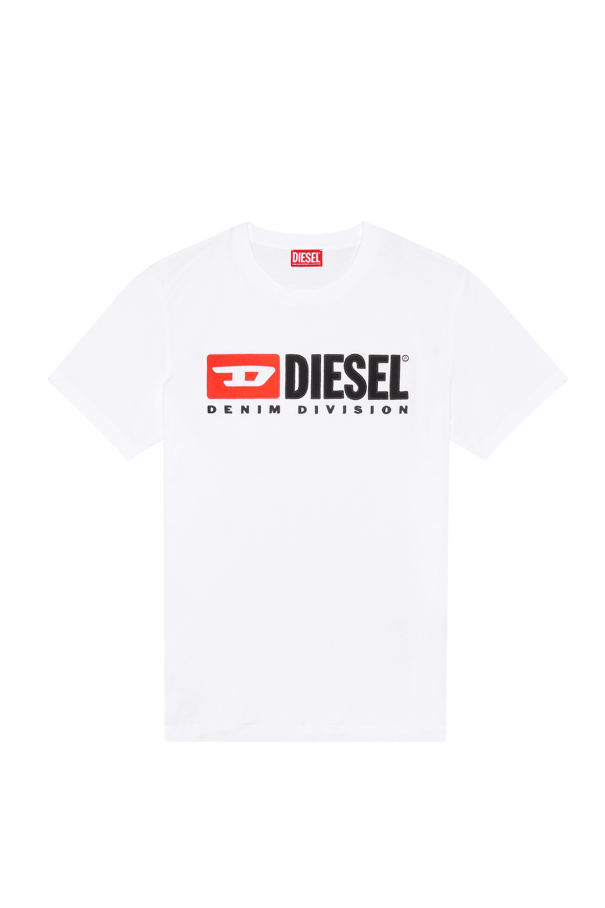 Diesel - T-DIEGOR-DIV, Man T-shirt with embroidered logo in White - Image 5