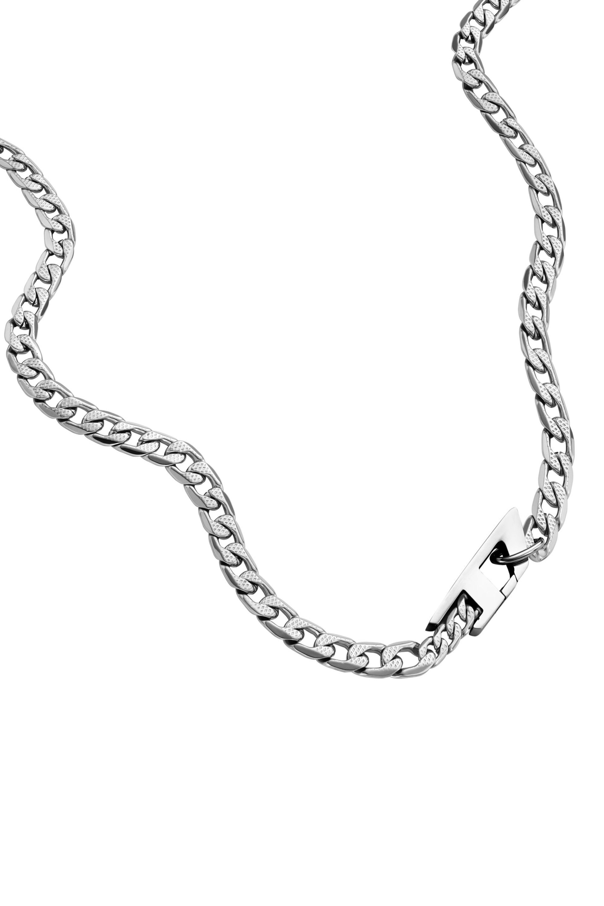 Diesel - DX1497, Man Stainless steel chain necklace in Silver - Image 1