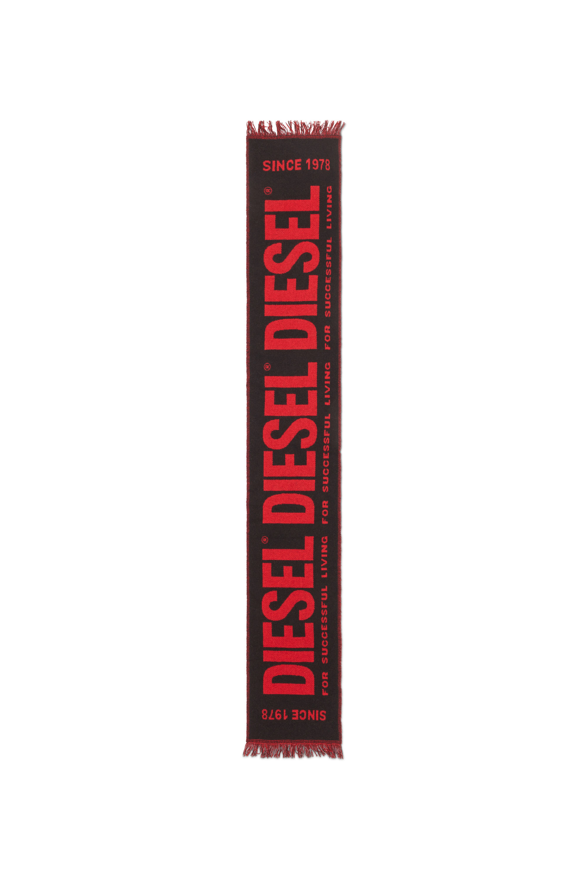 Diesel - S-BISC-NEW, Hombre Bufanda de lana regenerada con logotipo en jacquard in Multicolor - Image 2