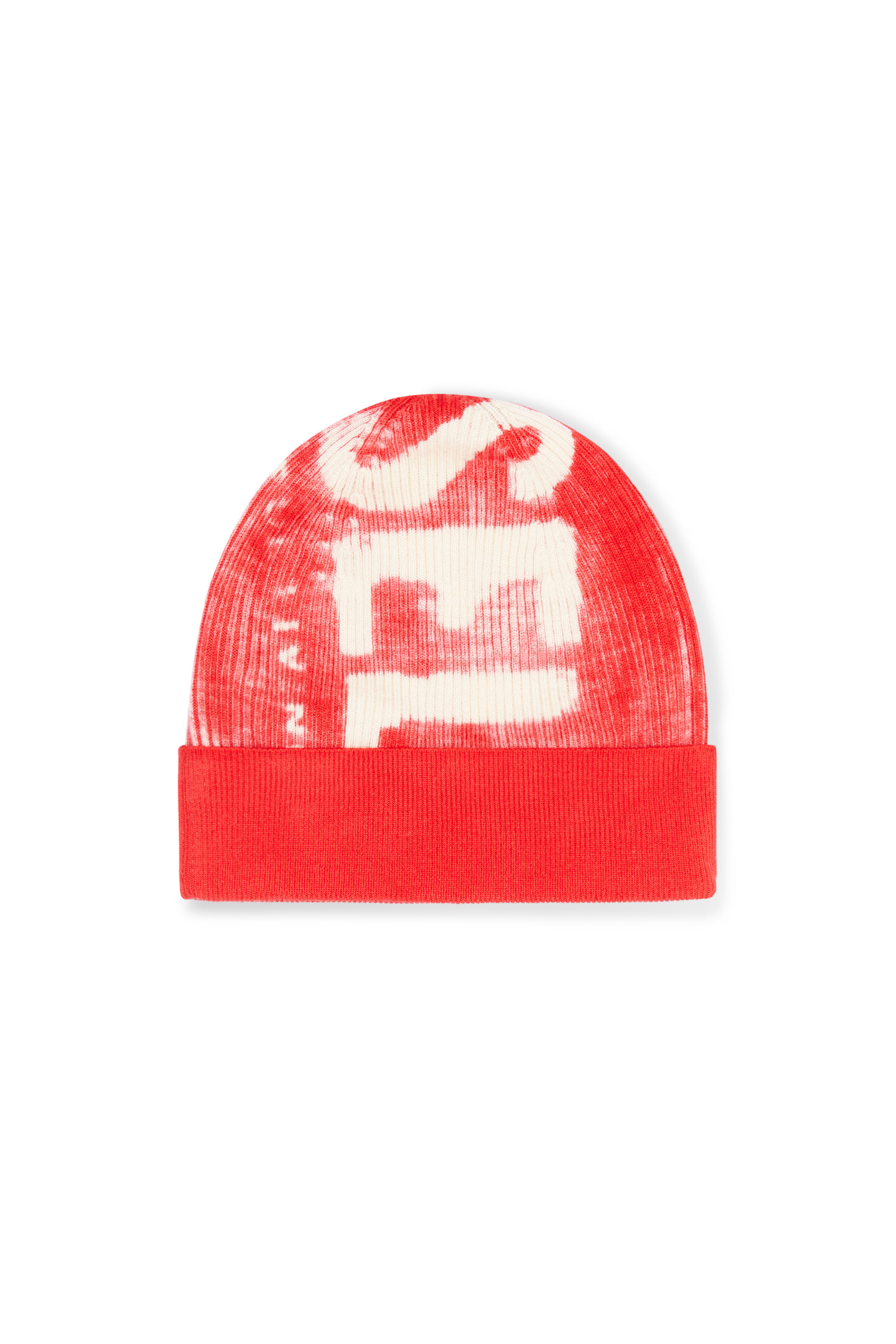 Diesel - K-ATULLUS-CAP, Unisex Gorro en canalé con estampado grande del logotipo in Rojo - Image 2