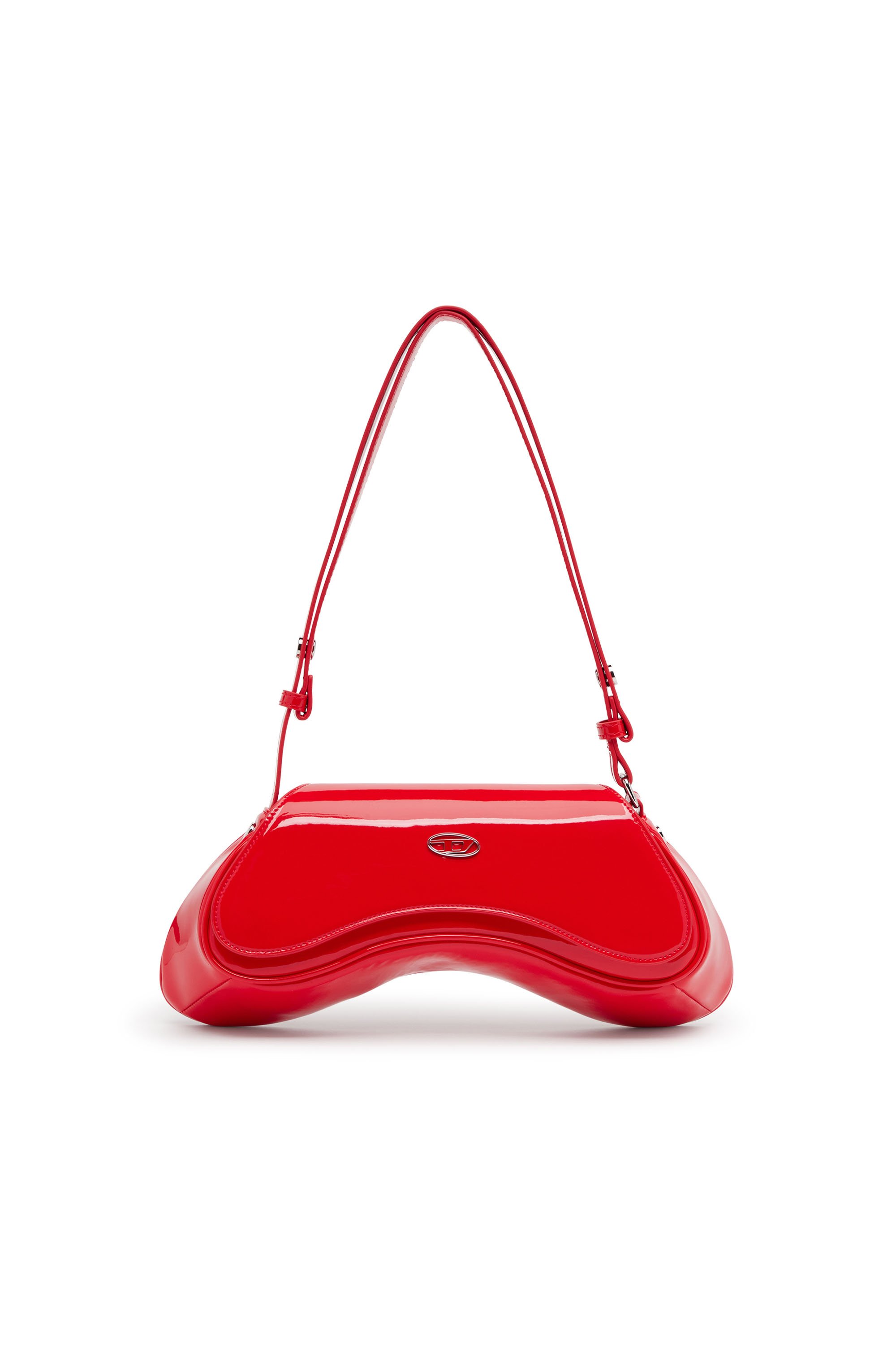 Diesel - PLAY CROSSBODY, Woman Play-Glossy crossbody bag in Red - Image 1