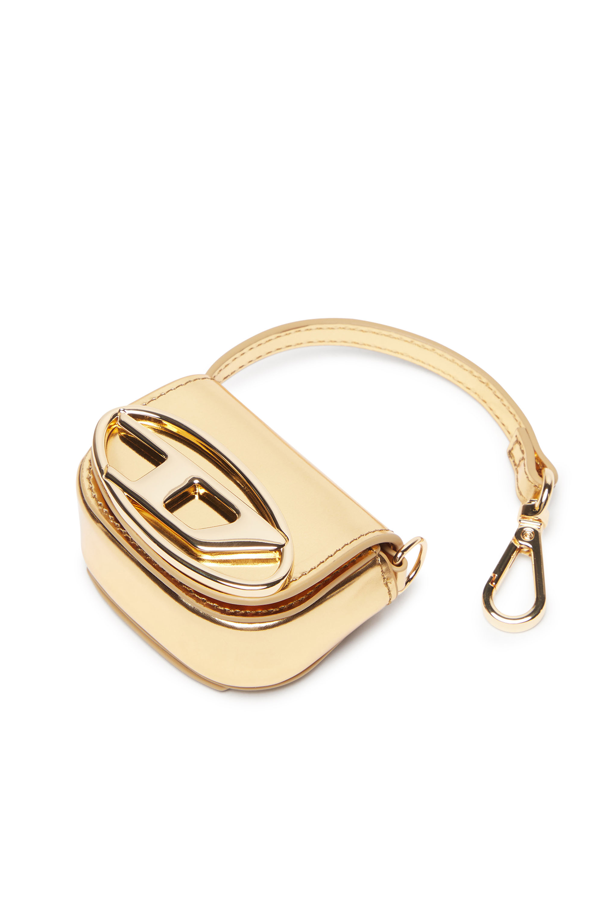 Diesel - 1DR XXS, Woman Bag charm in metallic leather in Oro - Image 4