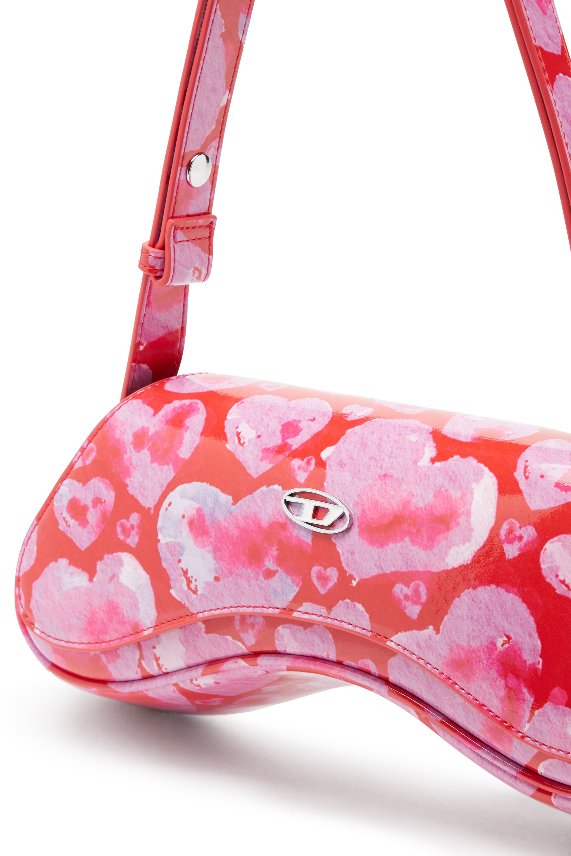 Diesel - ST VALENTINE-PLAY CROSSBODY, Mujer St Valentine-Play-Bandolera con estampado de corazón all-over in Rosa - Image 5