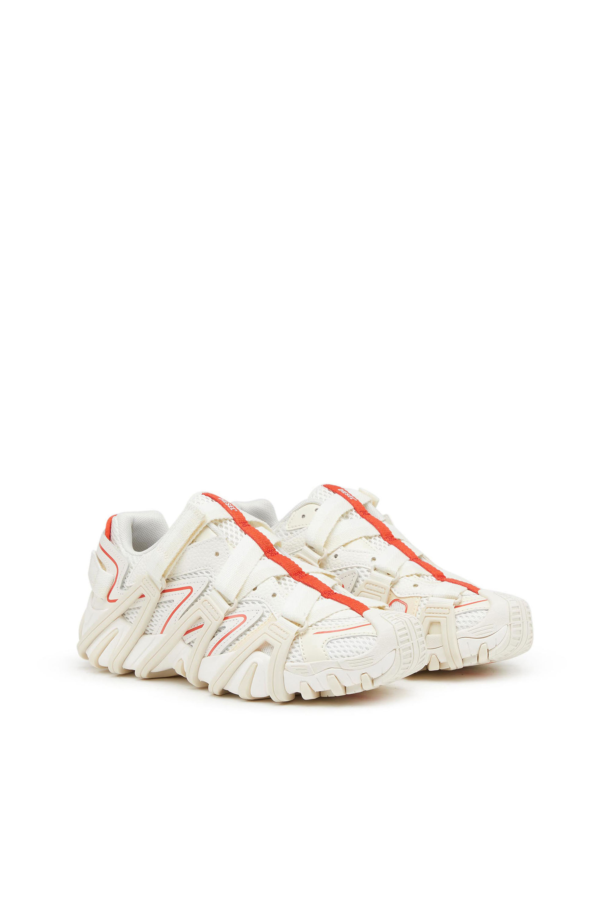 Diesel - S-PROTOTYPE-CR  W, Woman S-Prototype-CR  W - Cage sneakers in mesh and leather in Multicolor - Image 3