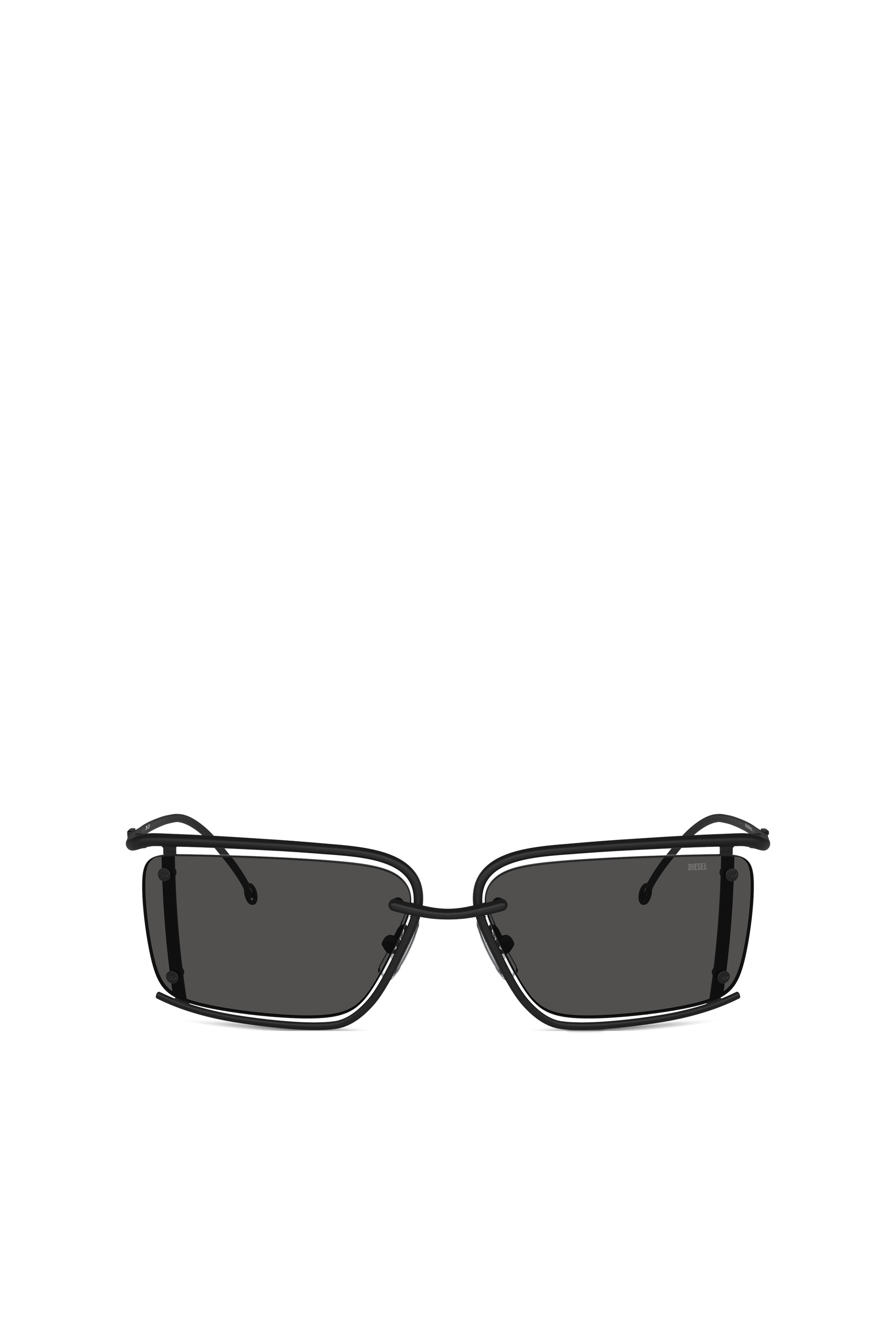 Diesel - 0DL1002, Unisex Rectangle sunglasses in Black - Image 1