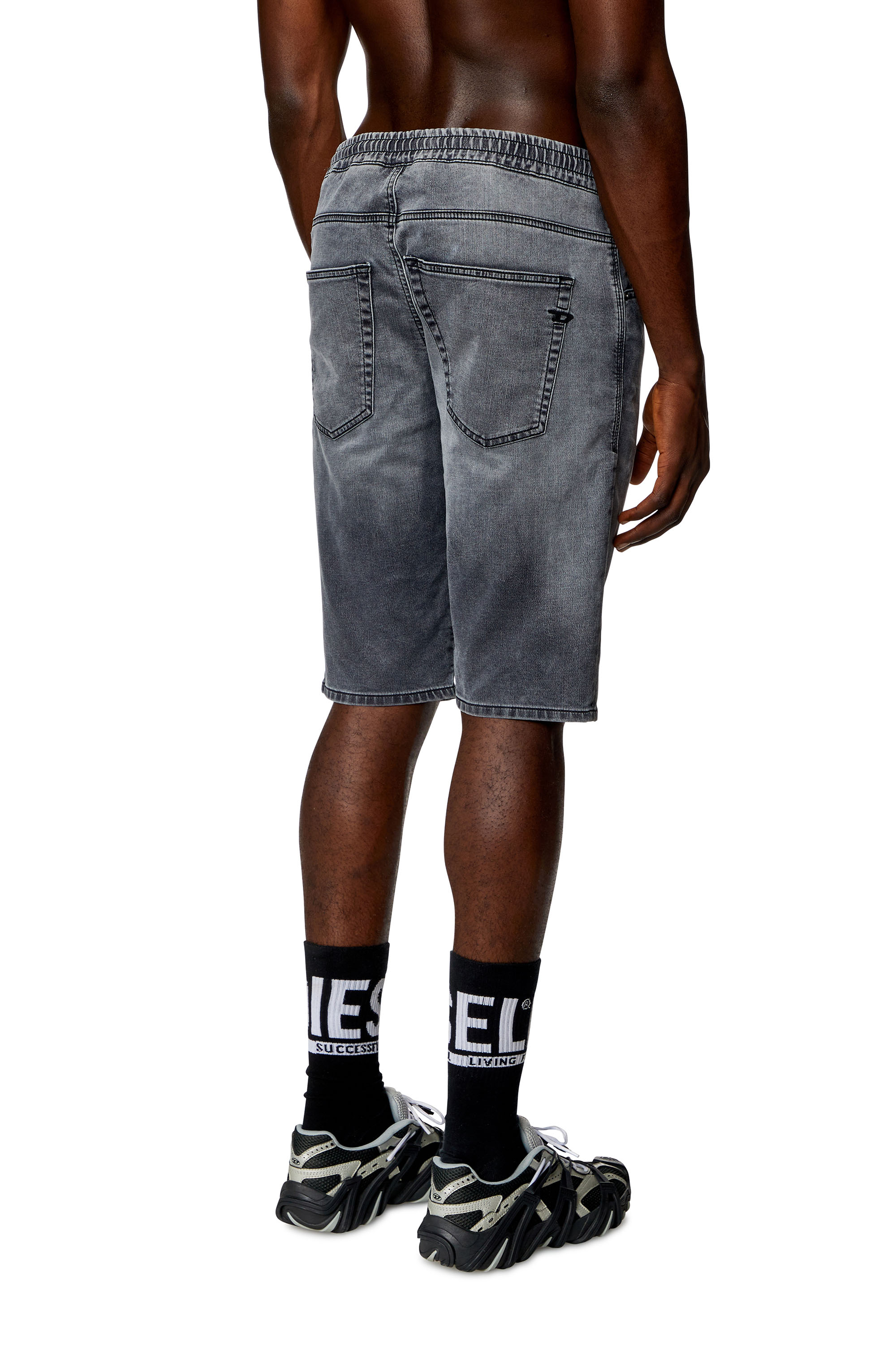 Diesel - 2033 D-KROOLEY-SHORT JOGG, Man Chino shorts in JoggJeans in Black - Image 2