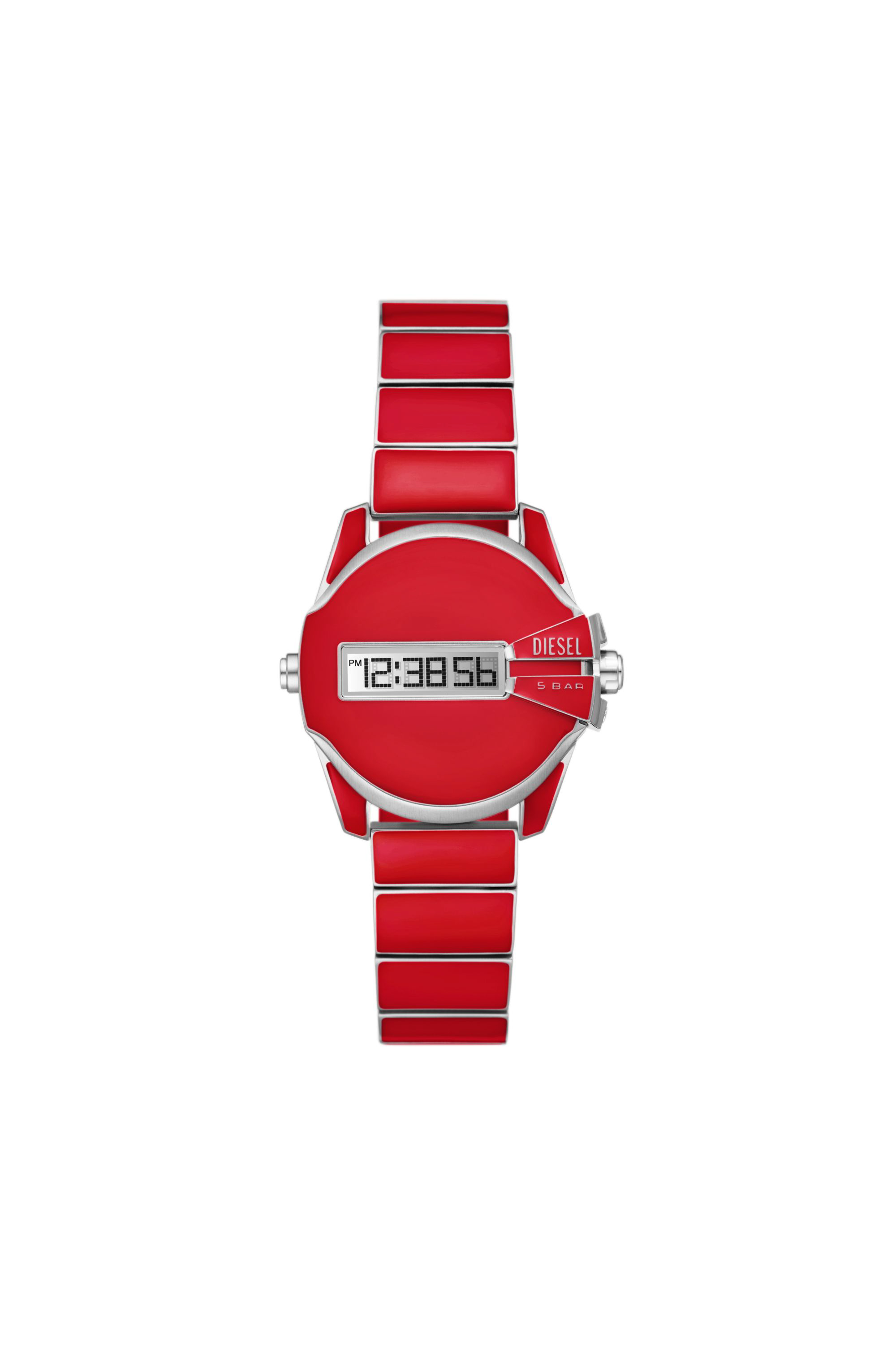 Diesel - DZ2192, Unisex Baby Chief Digital red enamel and stainless steel watch in Red - Image 1