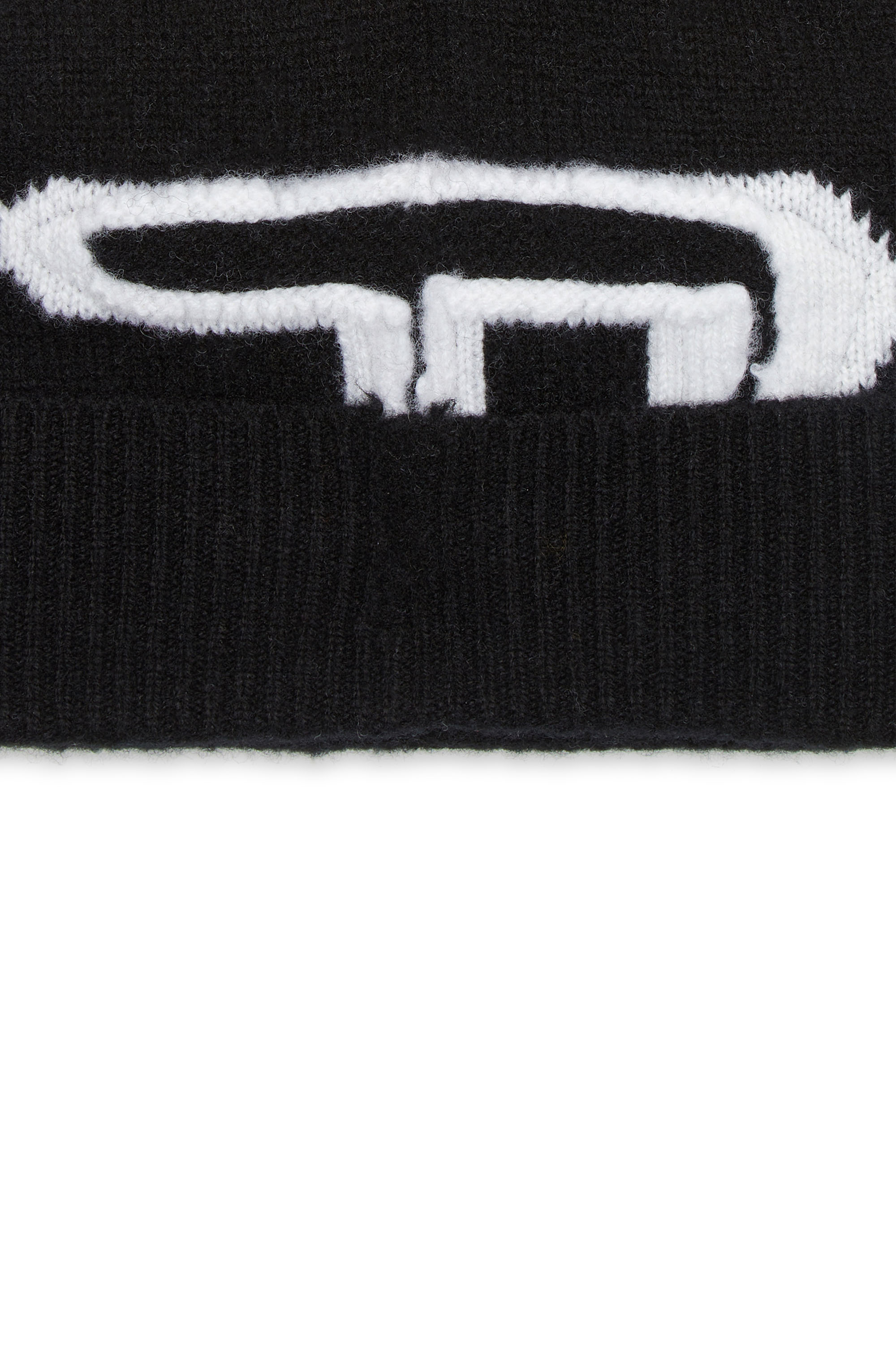 Diesel - K-PEEL, Unisex Gorro de lana con logotipo despegado in Negro - Image 3