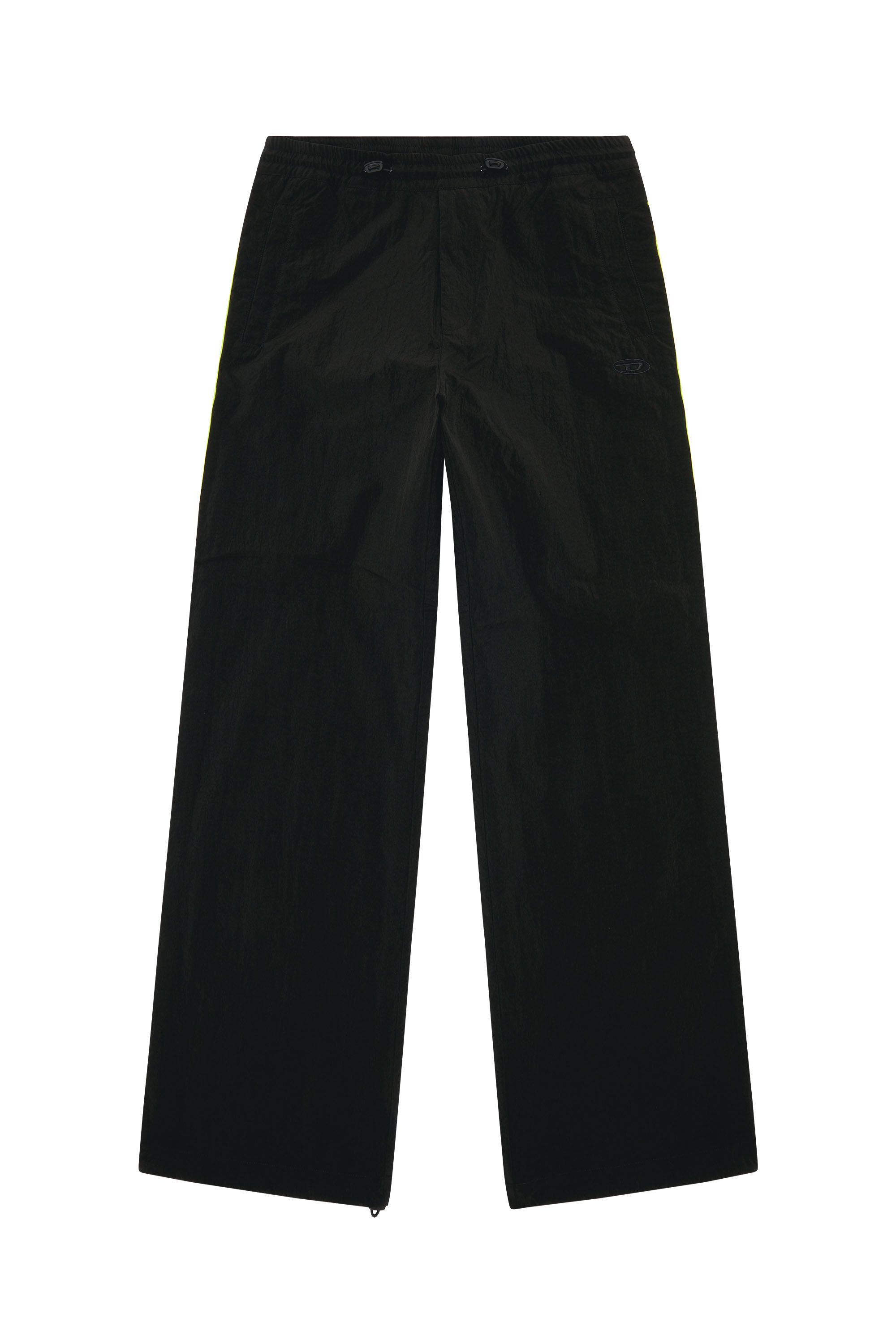 Diesel - P-GOLD-TECH, Man Lightweight pants in wrinkled nylon in Black - Image 4