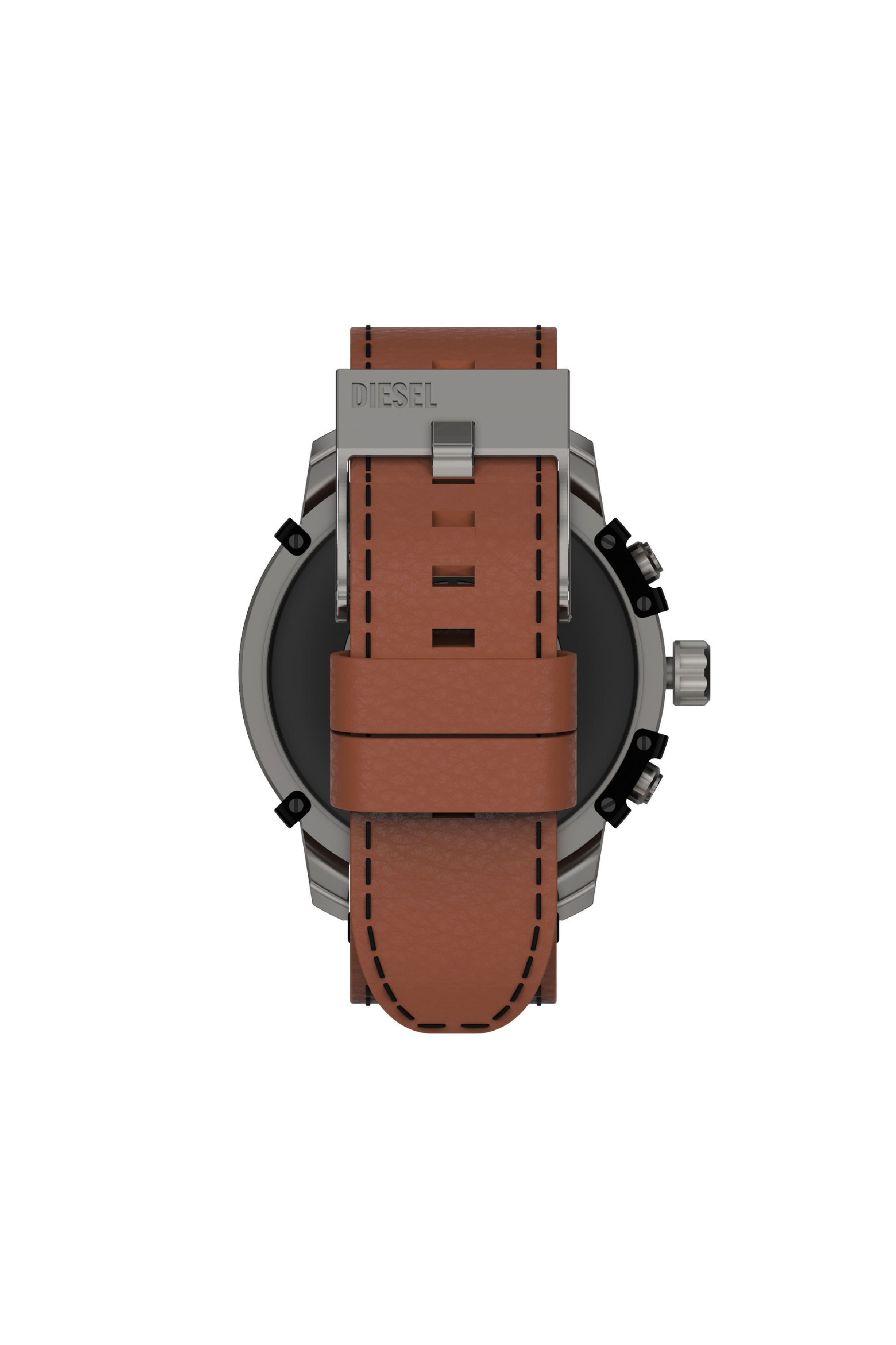 Diesel - DZT2043, Man Griffed leather smartwatch in Brown - Image 2