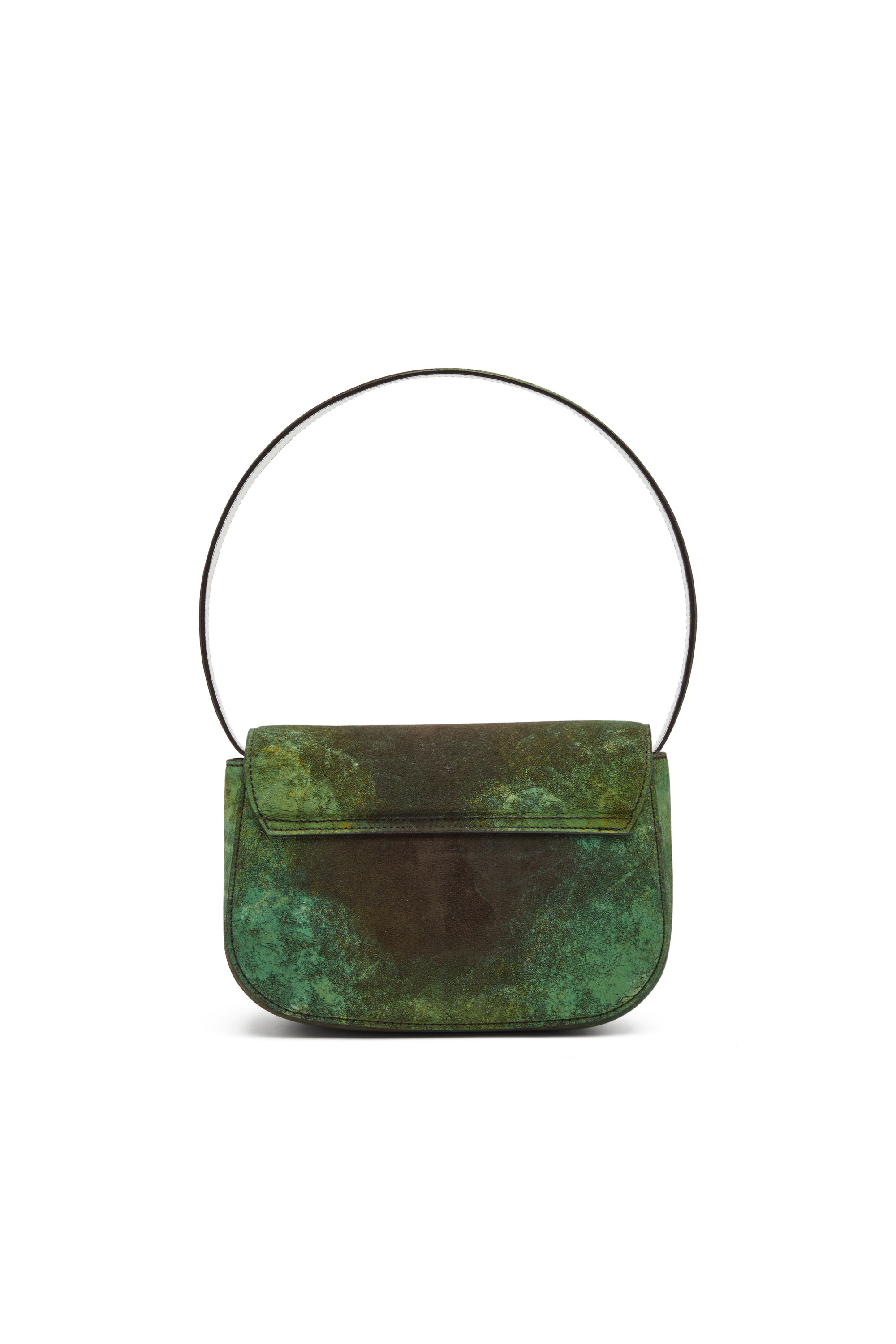 Diesel - 1DR, Woman 1DR-Iconic shoulder bag in oxidised leather in Green - Image 2