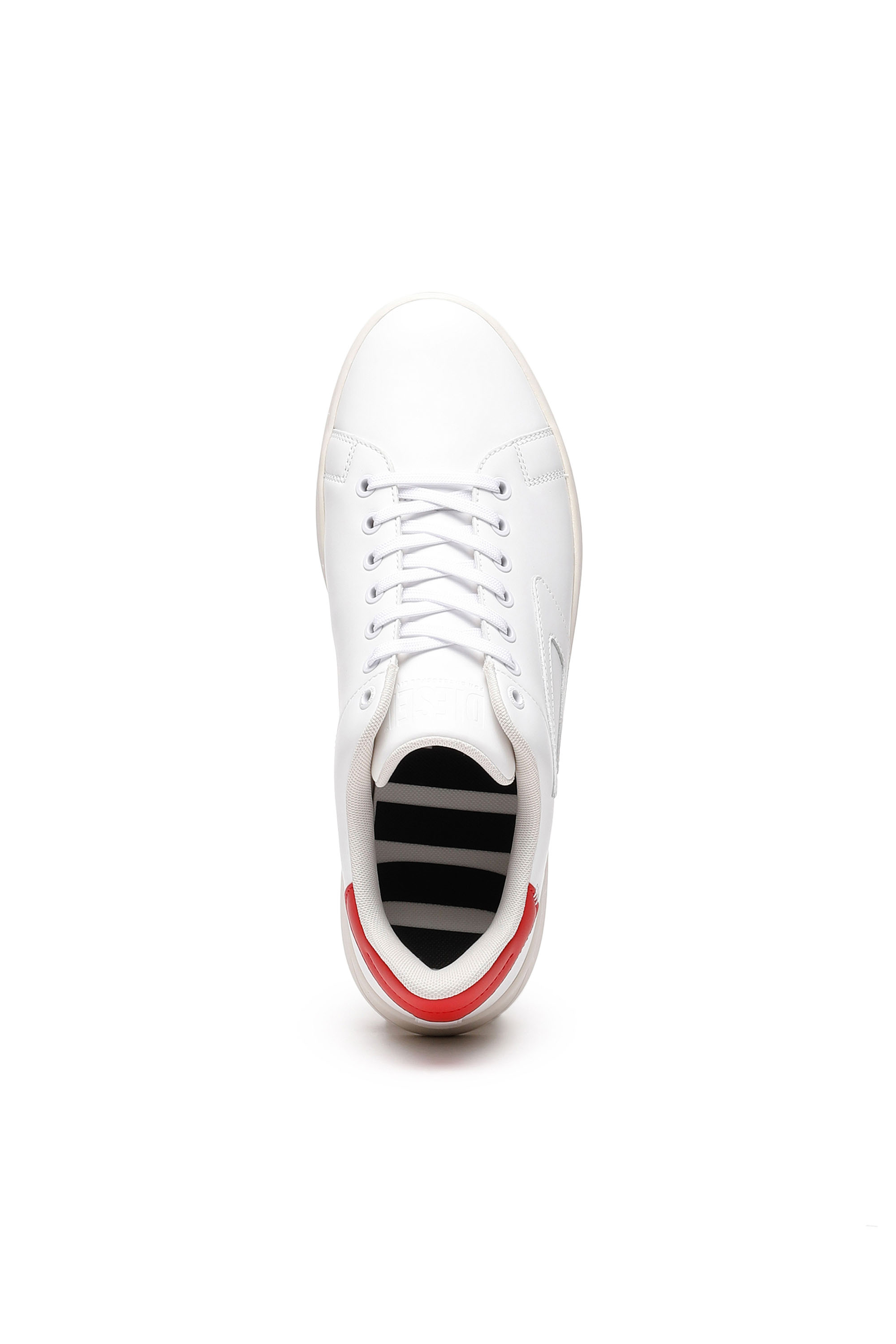 Diesel - S-ATHENE LOW, Man S-Athene Low-Low-top leather sneakers with D patch in Multicolor - Image 4