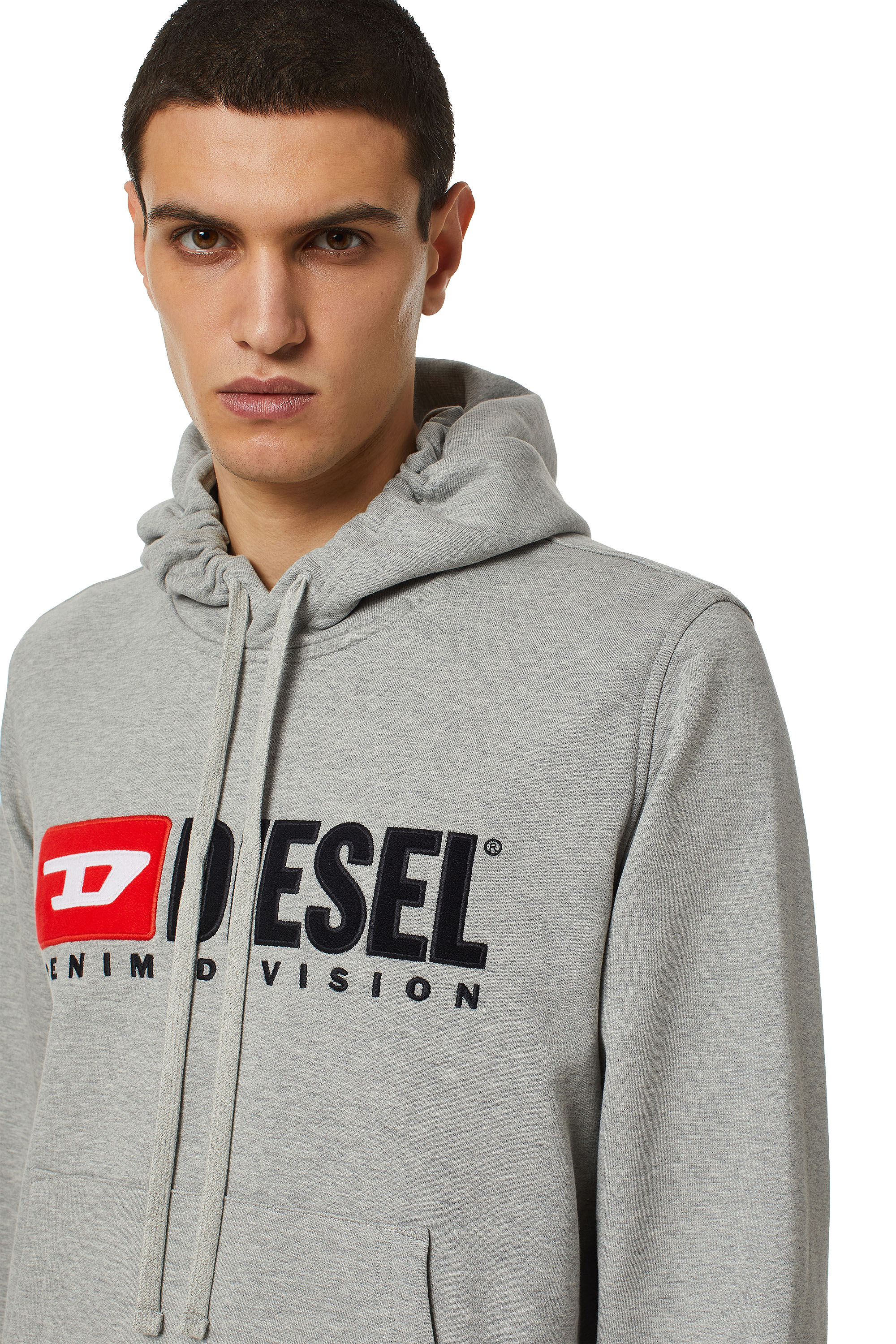 Diesel - S-GINN-HOOD-DIV, Man Denim Division hoodie in Grey - Image 4