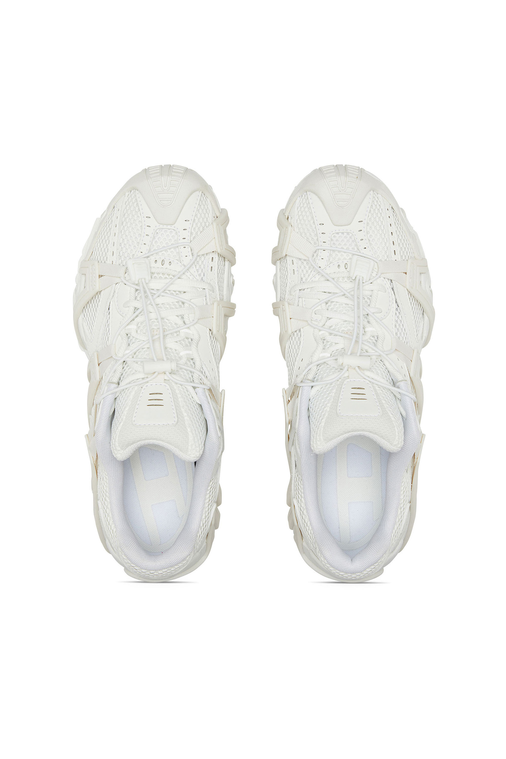 Diesel - S-PROTOTYPE CR LACE X, Man S-Prototype Cr-Mesh and PU sneakers with double lacing in White - Image 5