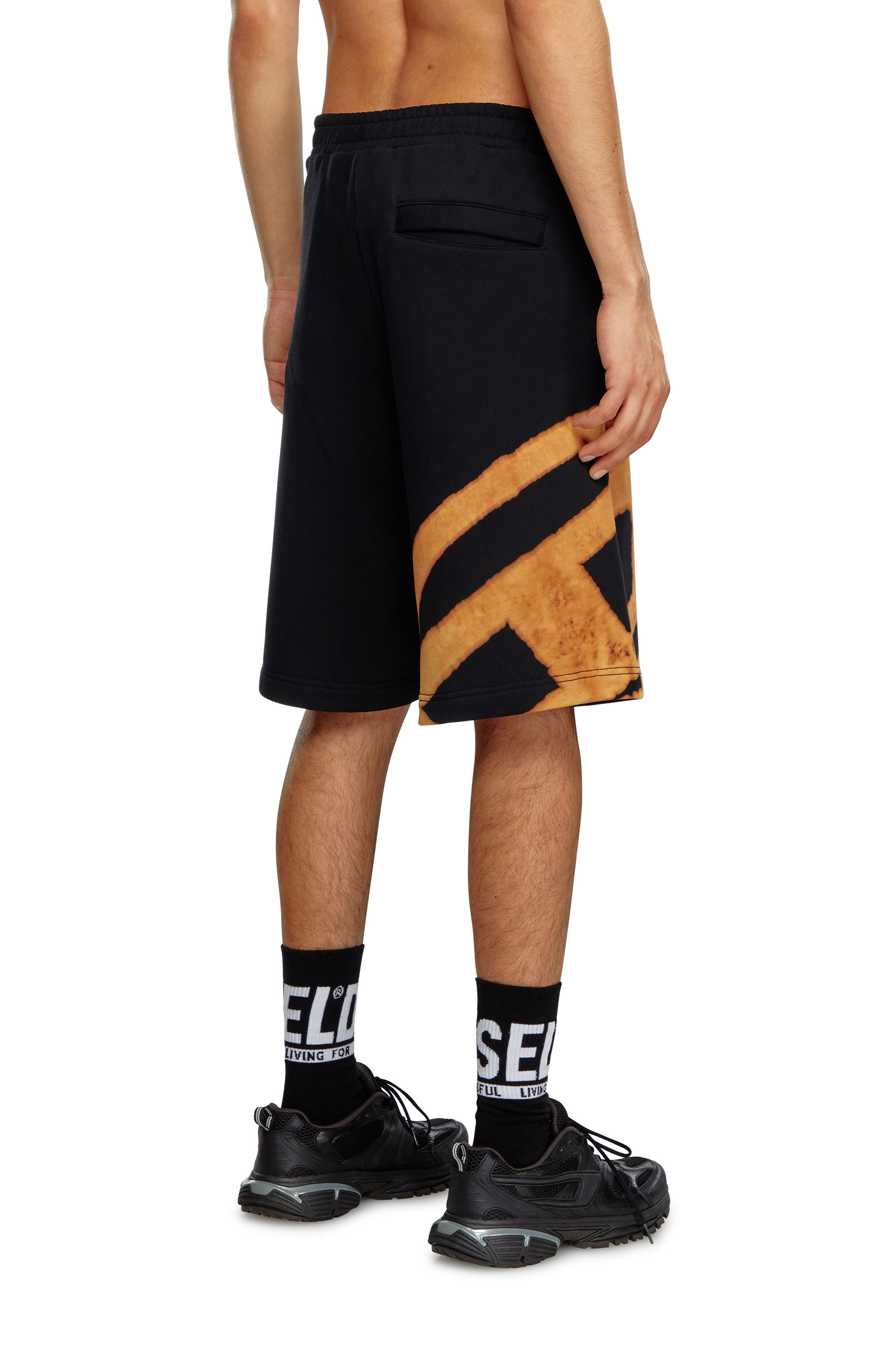 Diesel - P-CROW-BLEACH, Man Sweat shorts with bleached logo in Multicolor - Image 3