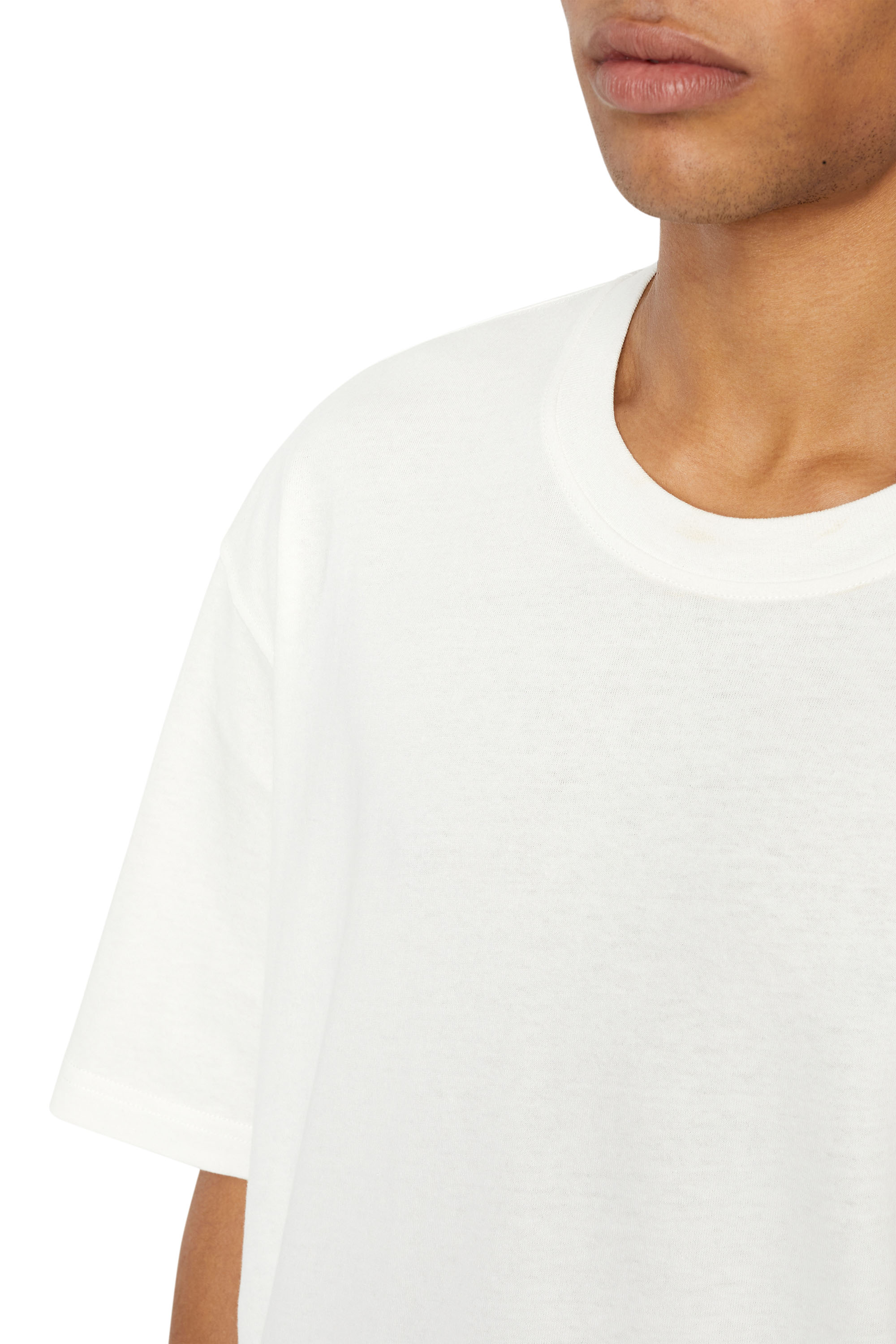 Diesel - T-BOGGY-MEGOVAL, Man T-shirt with back maxi D logo in White - Image 5