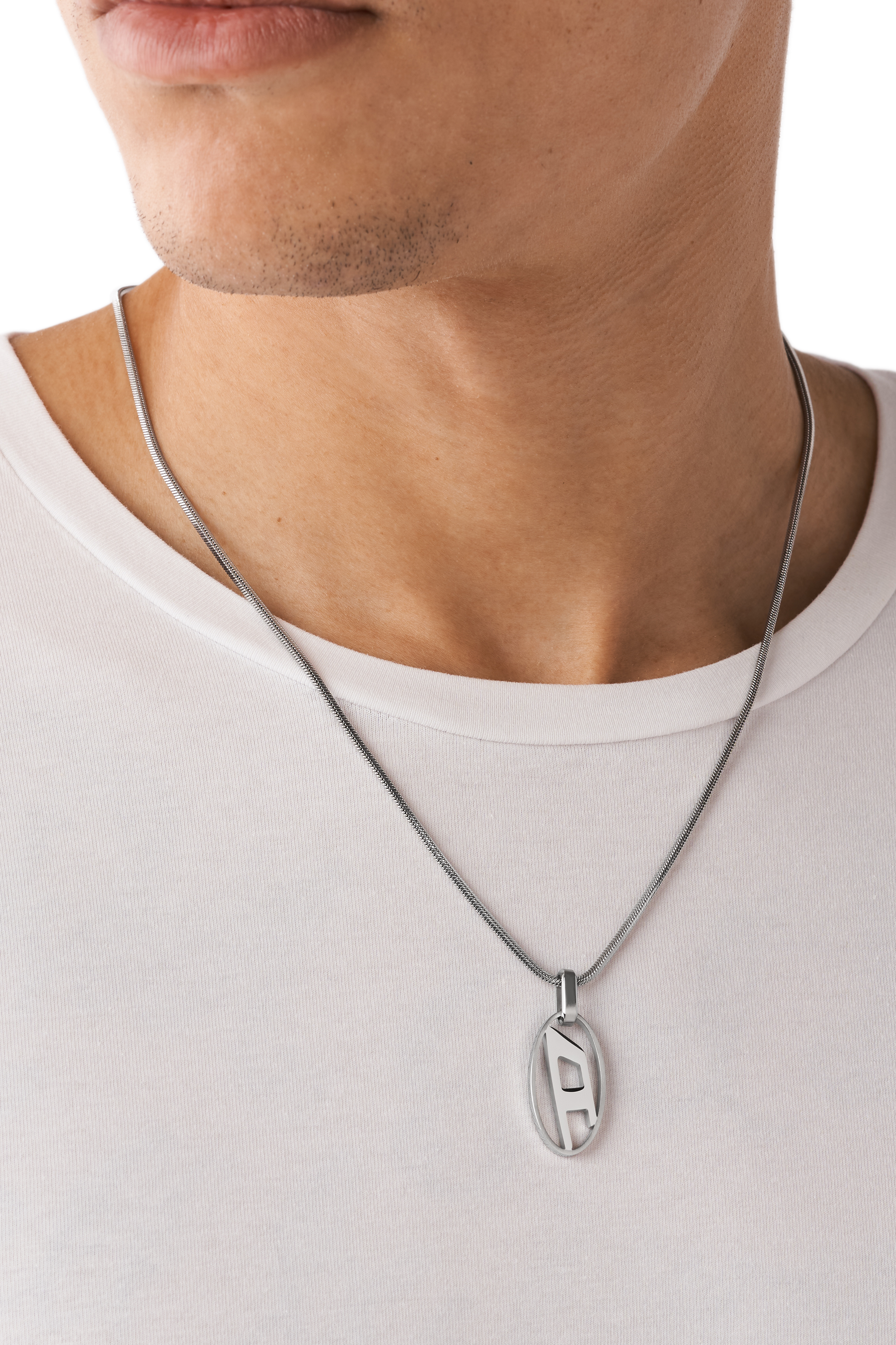 Diesel - DX1342, Unisex Stainless steel pendant necklace in Silver - Image 3
