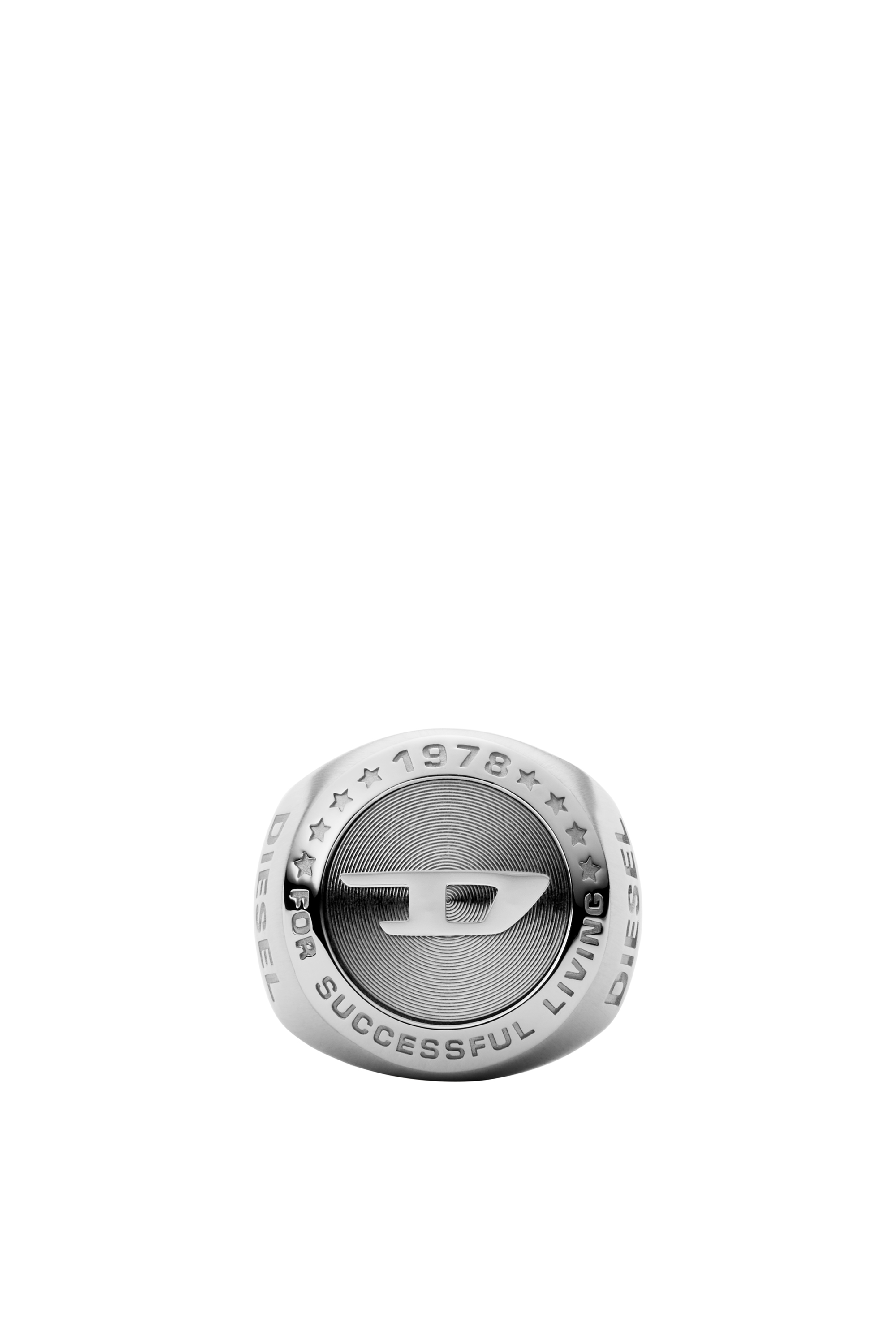 Diesel - DX1337, Man Stainless steel signet ring in Silver - Image 2