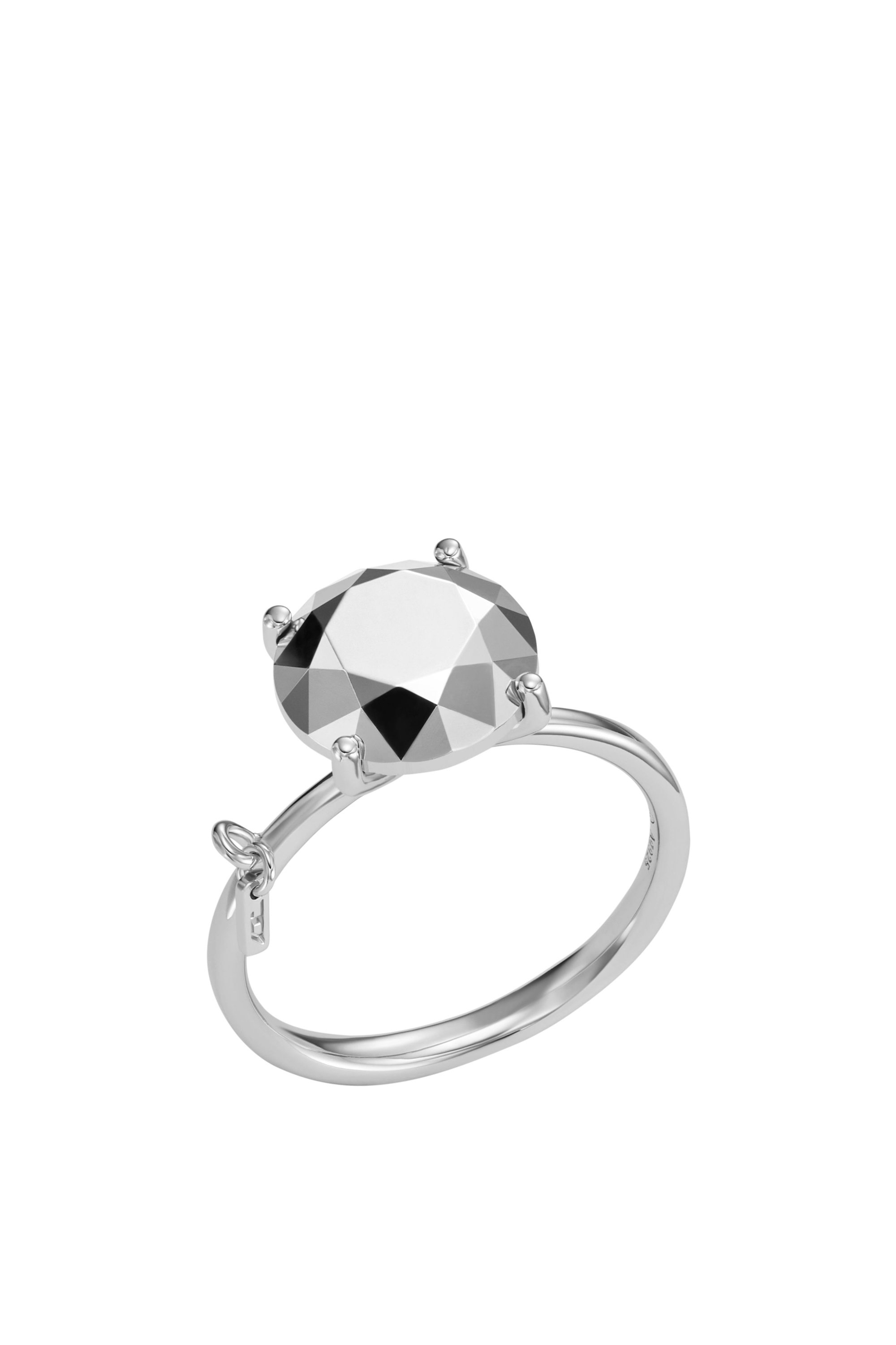 Diesel - DL1353040 JEWEL, Woman Diamond Cut Sterling Silver Ring in Silver - Image 1