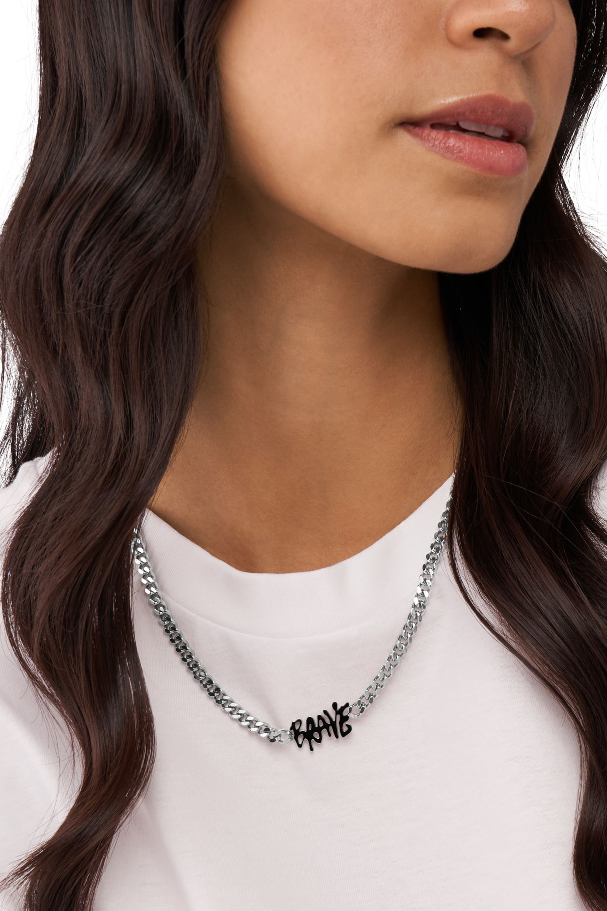 Diesel - DX1467, Unisex Stainless steel chain necklace in Silver - Image 4