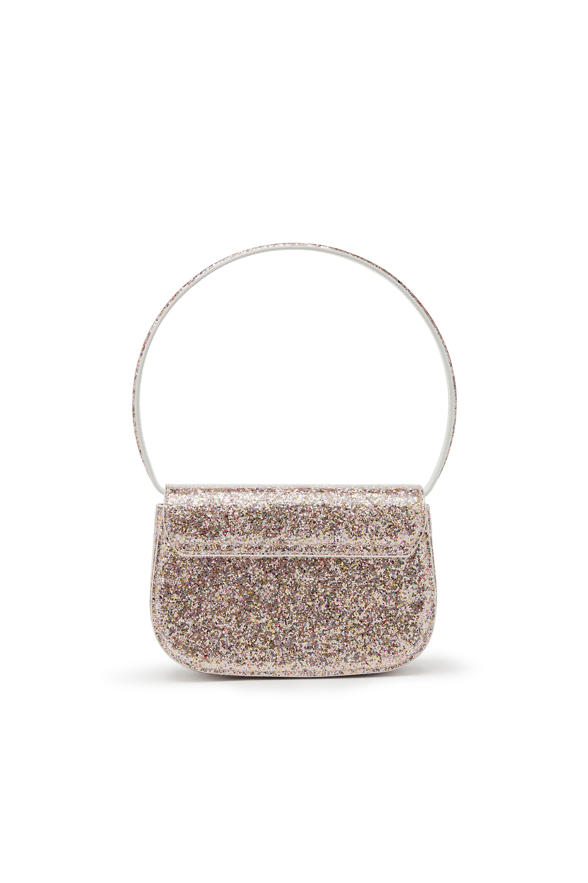 Diesel - 1DR, Woman 1DR-Iconic shoulder bag with macro glitter in Pink - Image 2