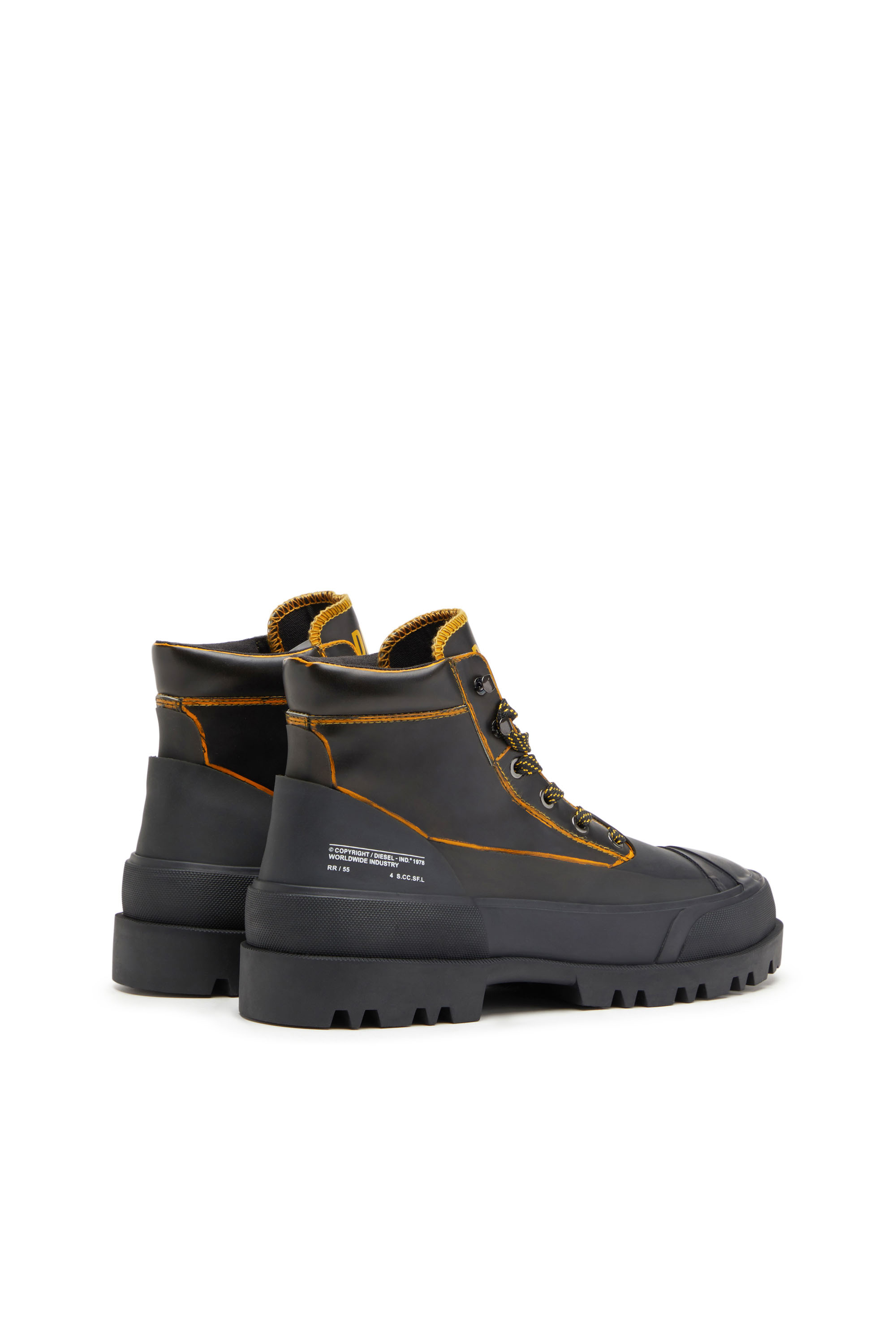 Diesel - D-HIKO BT X, Man D-Hiko BT X - Combat boot in leather and rubber in Multicolor - Image 3