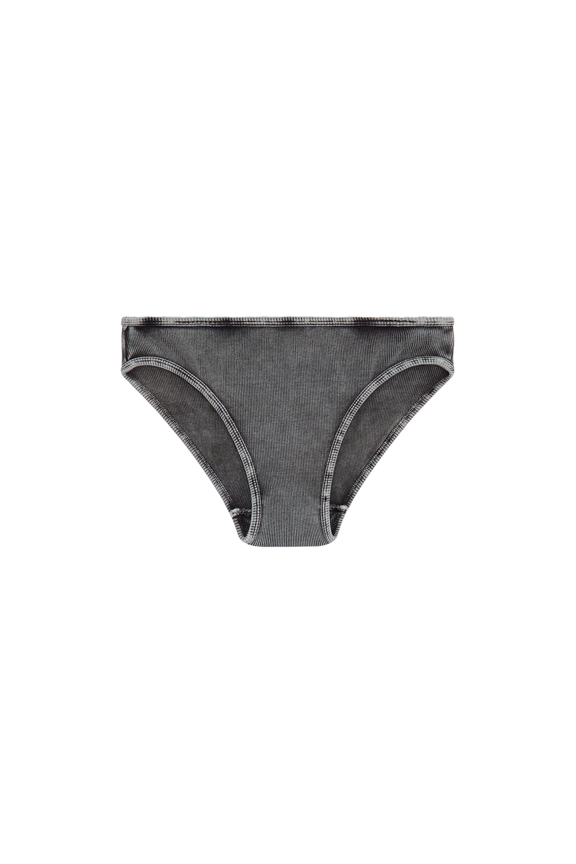 Diesel - UFPN-D-OVAL-HIGH-WAISTED-BRIEF, Mujer Braguitas en canalé con placa Oval D in Negro - Image 4