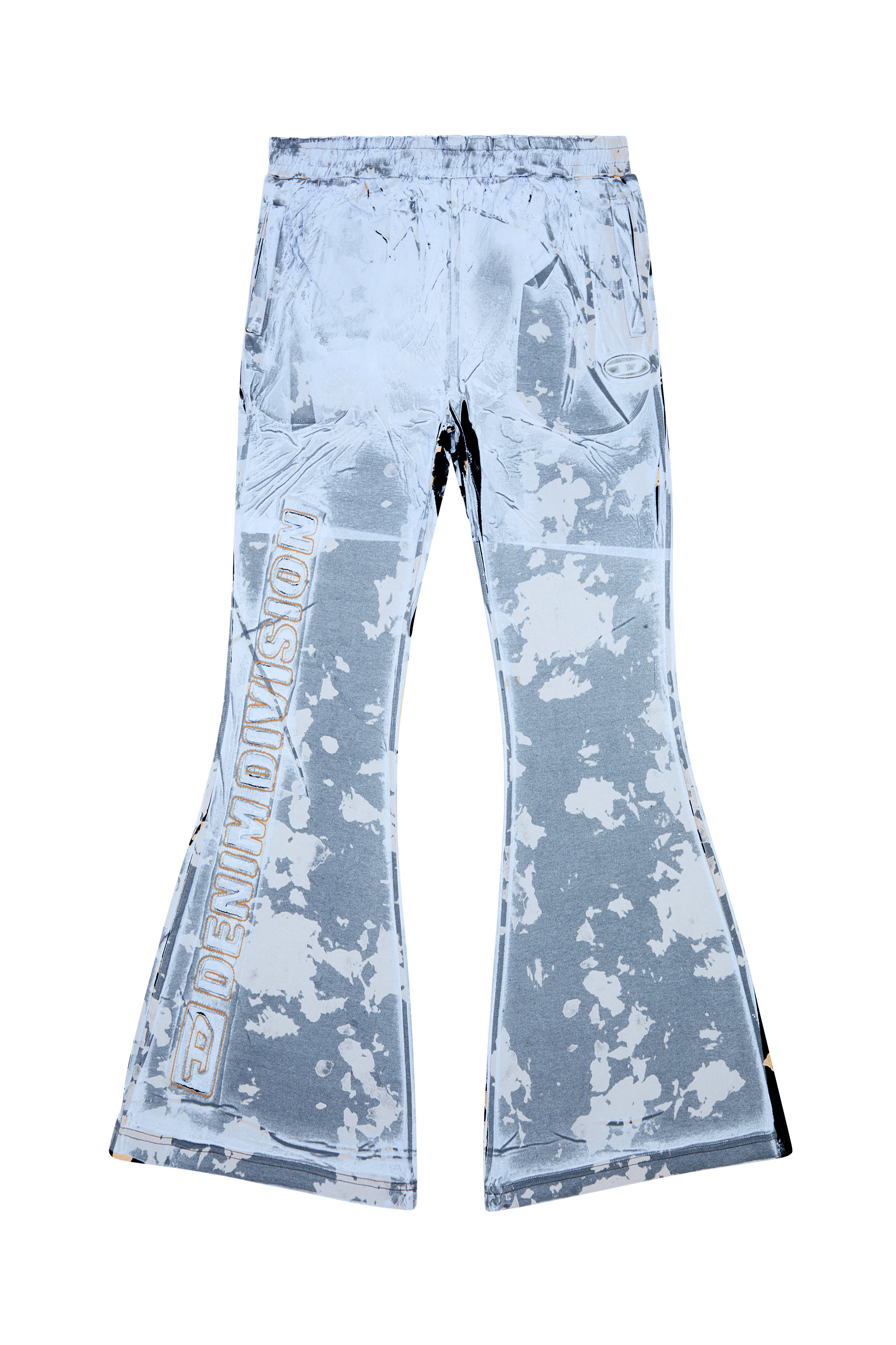 Diesel - P-BELB-P1, Unisex Pantalones deportivos acampanados de tejido recubierto in Azul marino - Image 7