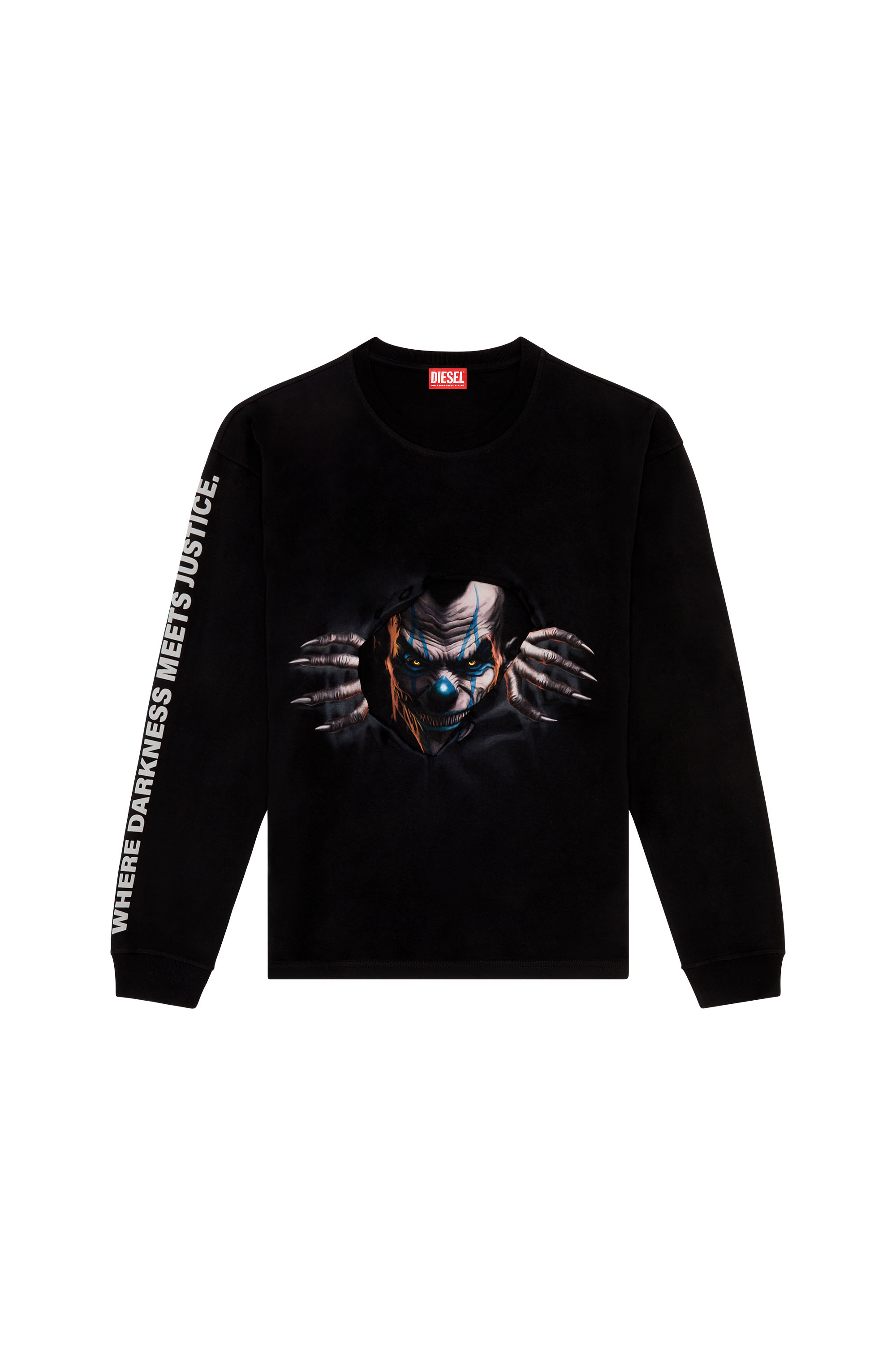 Diesel - T-BOXT-LS-P1, Man Long-sleeve T-shirt with poster print in Black - Image 6