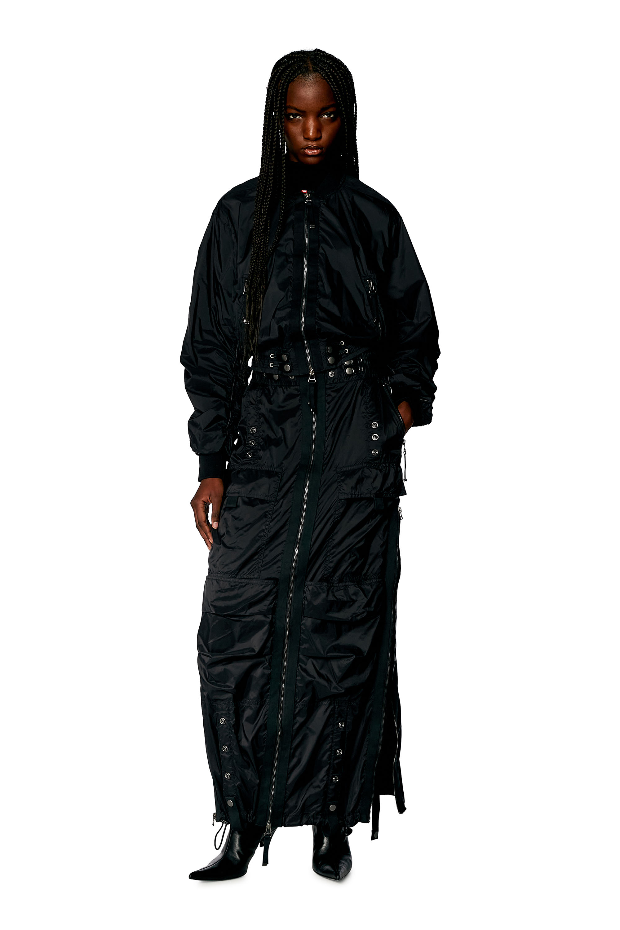 Diesel - G-NOAK, Mujer Chaqueta bomber en nylon ligero in Negro - Image 2