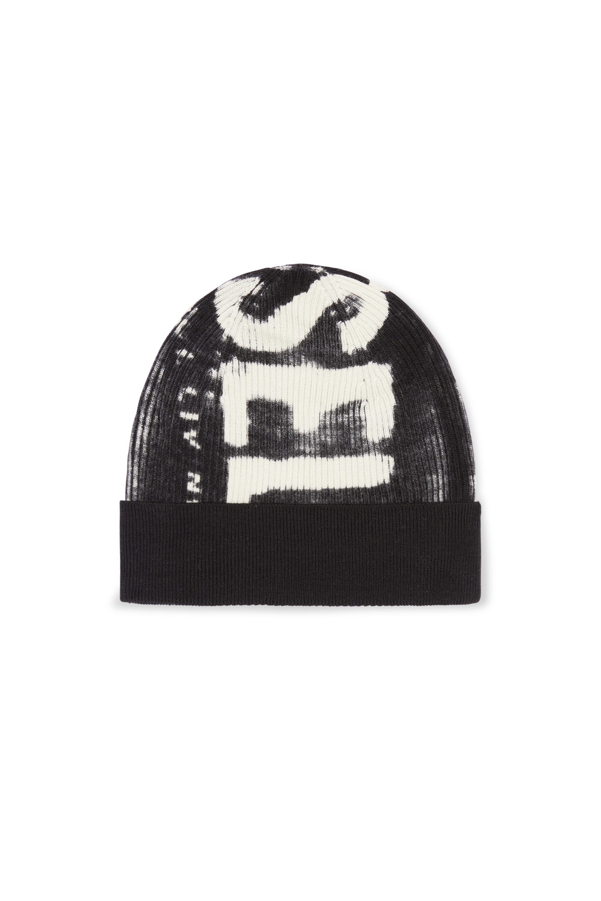 Diesel - K-ATULLUS-CAP, Unisex Ribbed beanie with maxi logo print in Black - Image 2