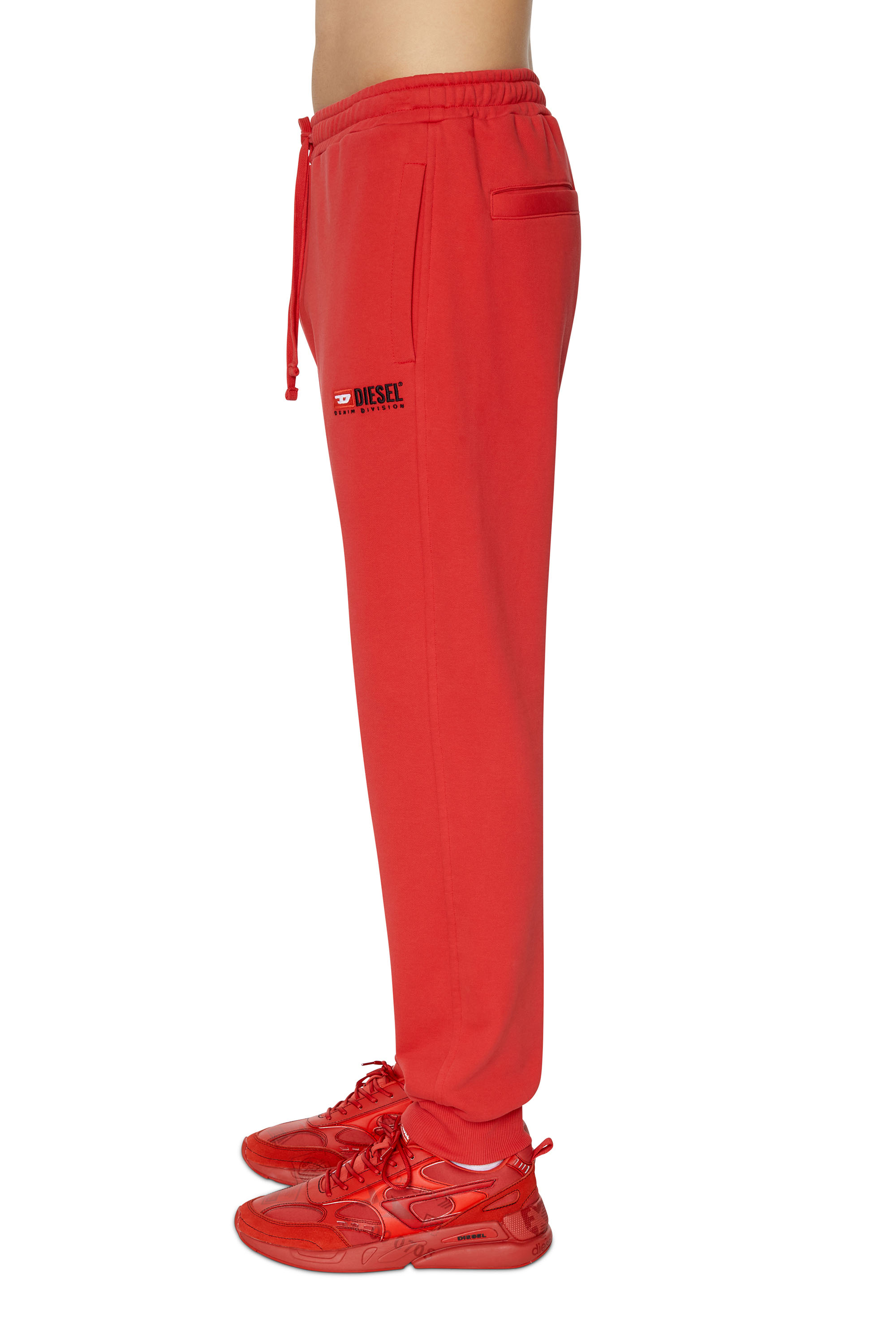 Diesel - P-TARY-DIV, Man Sweatpants with logo embroidery in Red - Image 4