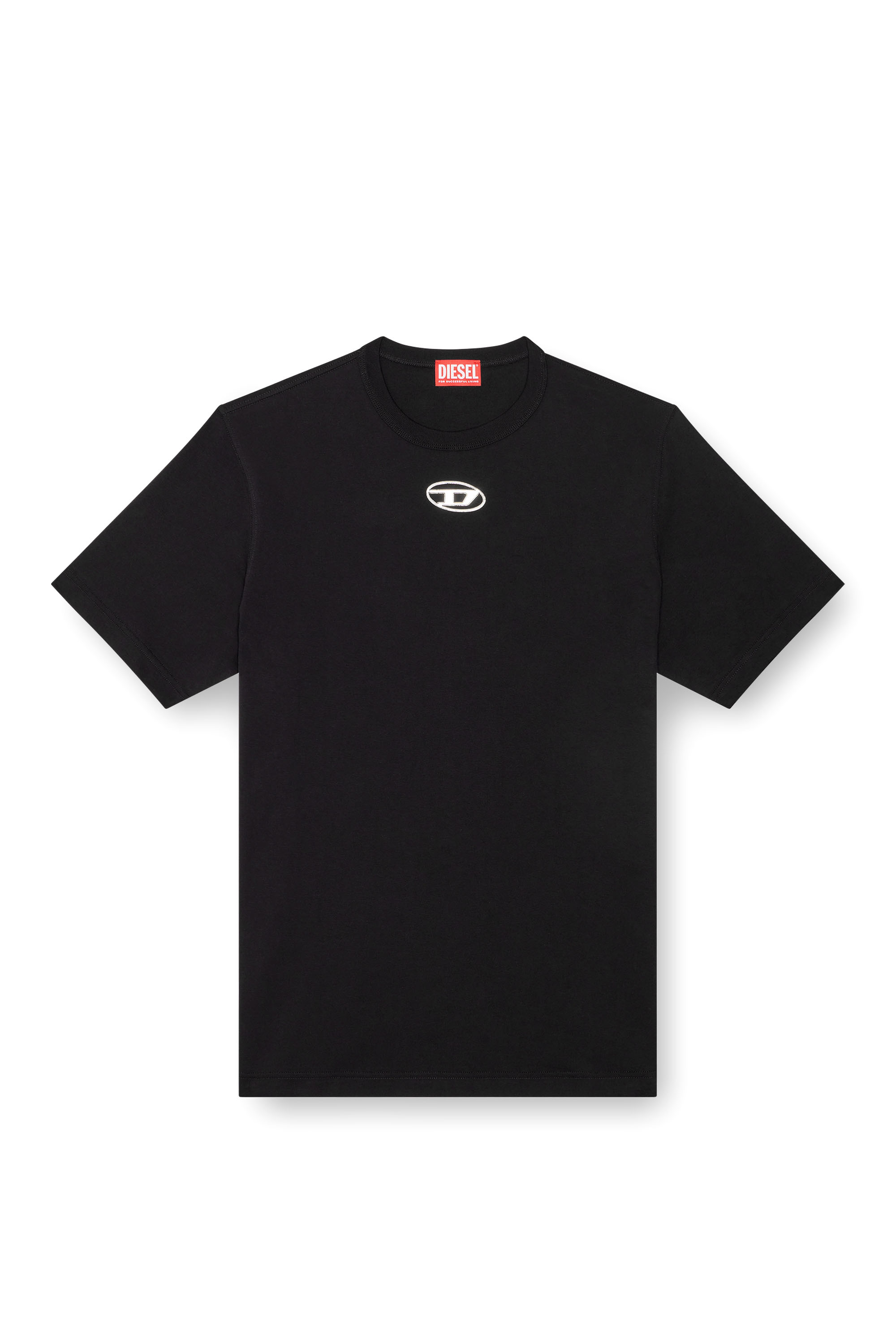 Diesel - T-JUST-OD, Man T-shirt with injection moulded logo in Black - Image 5