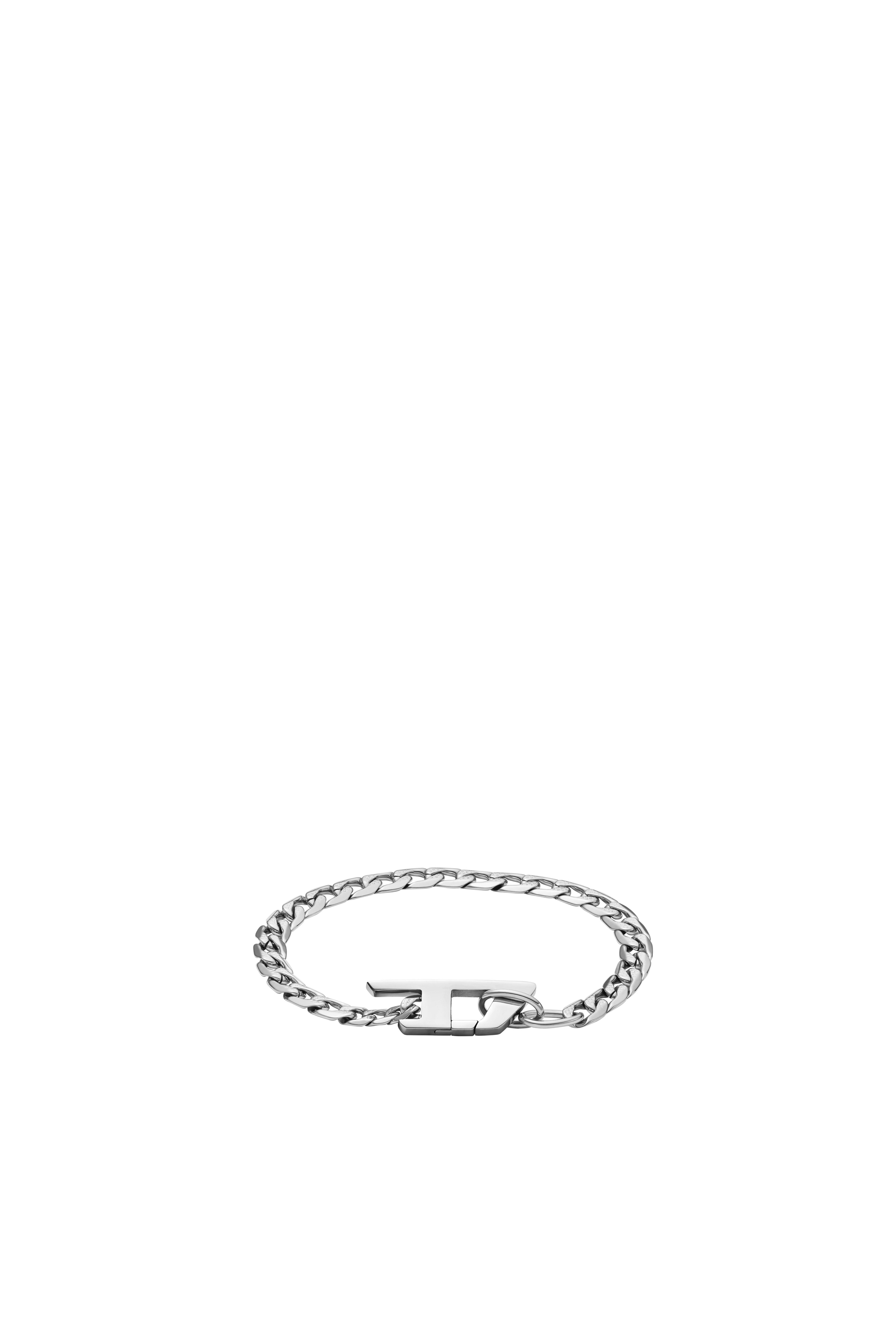 Diesel - DX1496, Man Stainless steel chain bracelet in Silver - Image 1